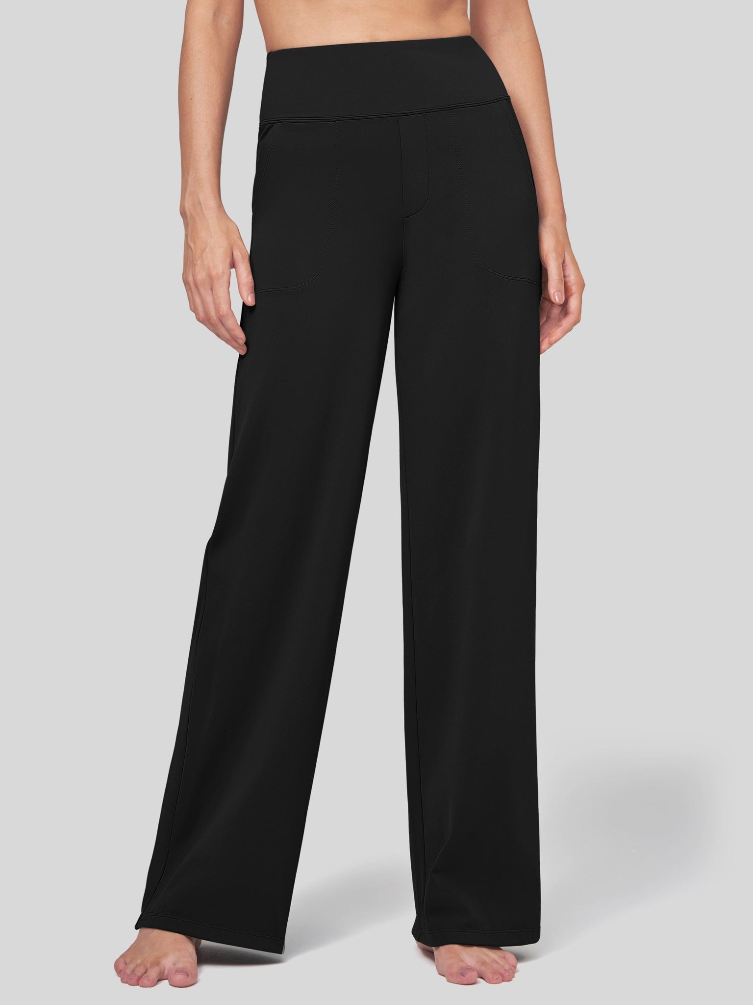 Willit Women's High Rise Yoga Dress Pants 32 Inch in black