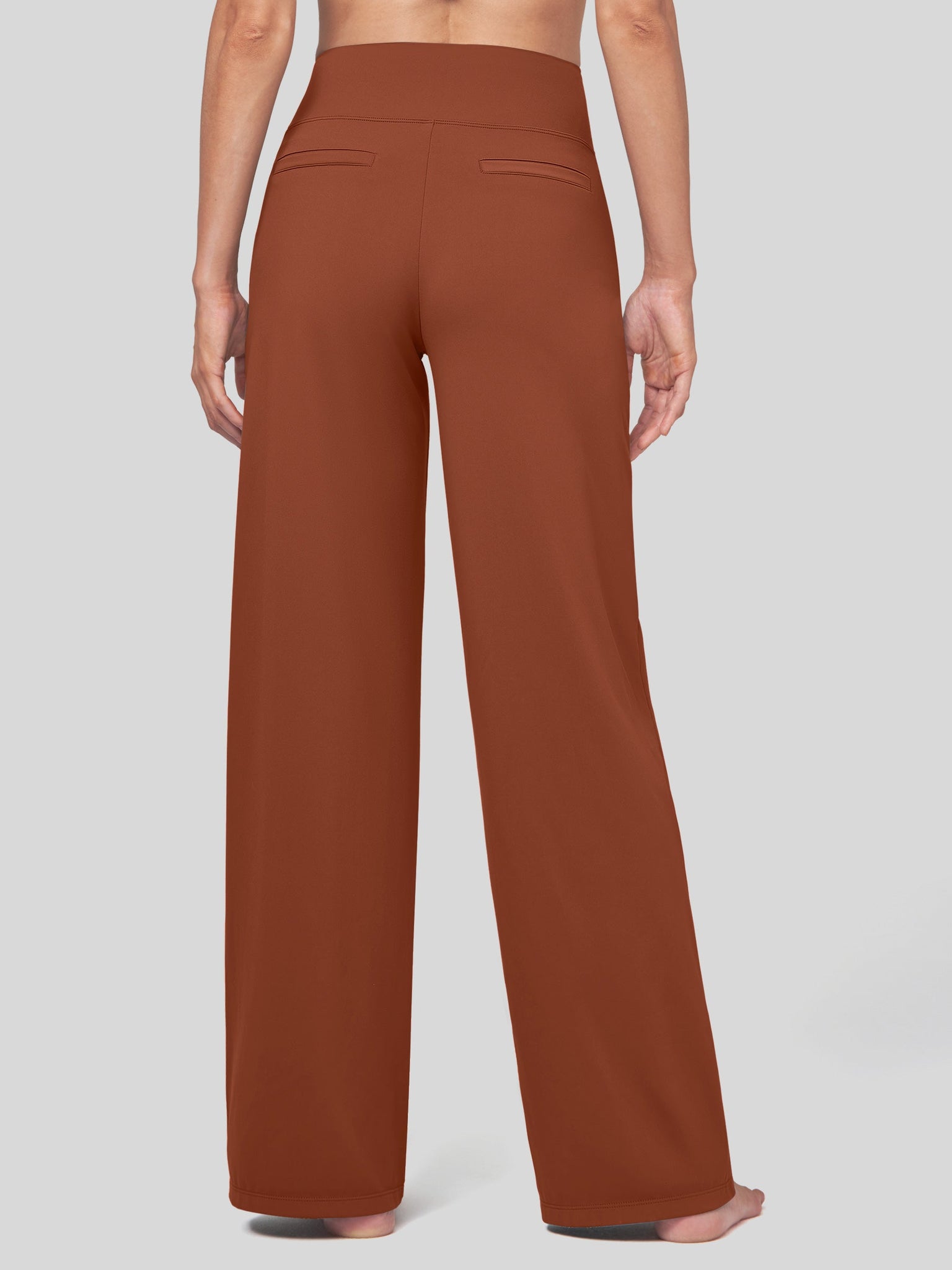 Willit Women's High Rise Yoga Dress Pants 32 Inch in caramel