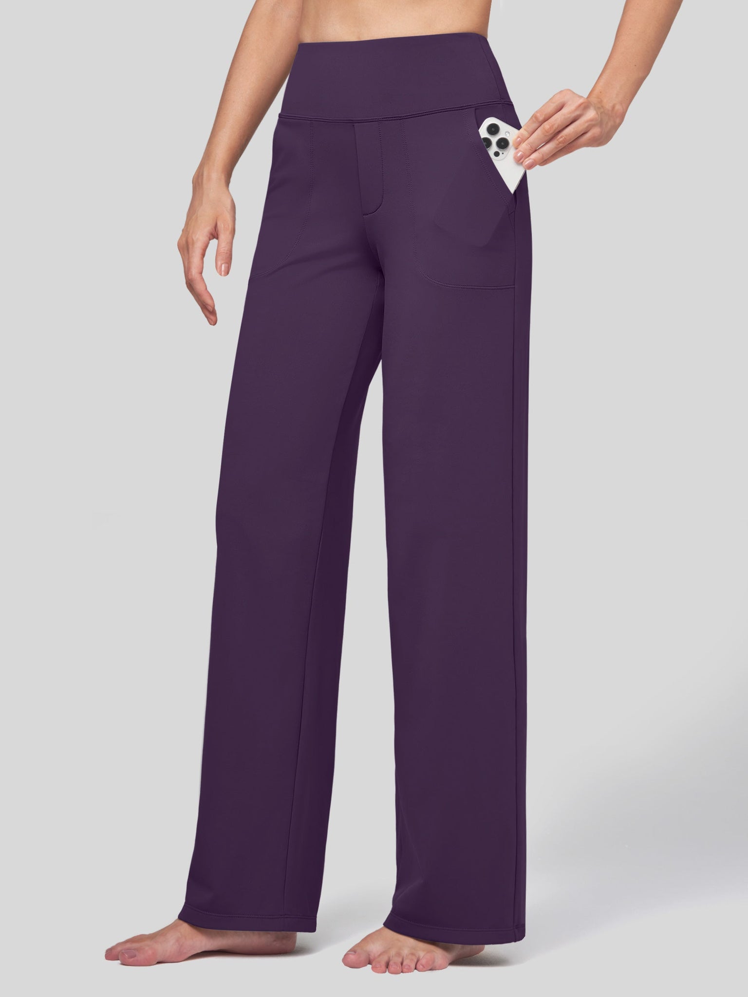 Willit Women's High Rise Yoga Dress Pants 30 Inch in purple