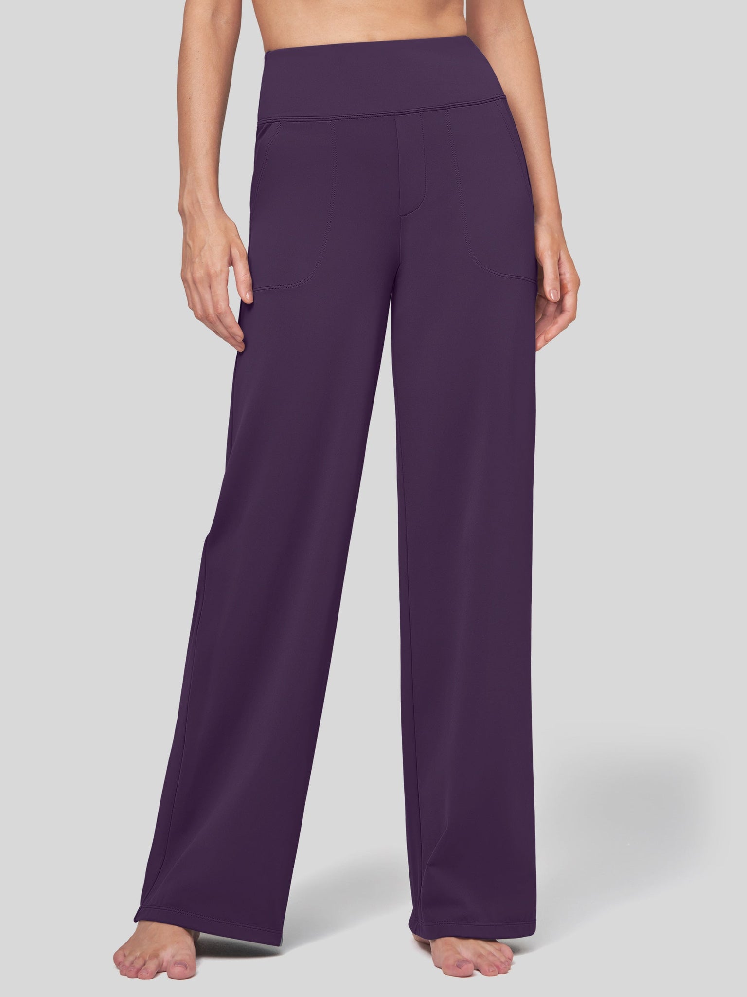 Willit Women's High Rise Yoga Dress Pants 32 Inch in purple