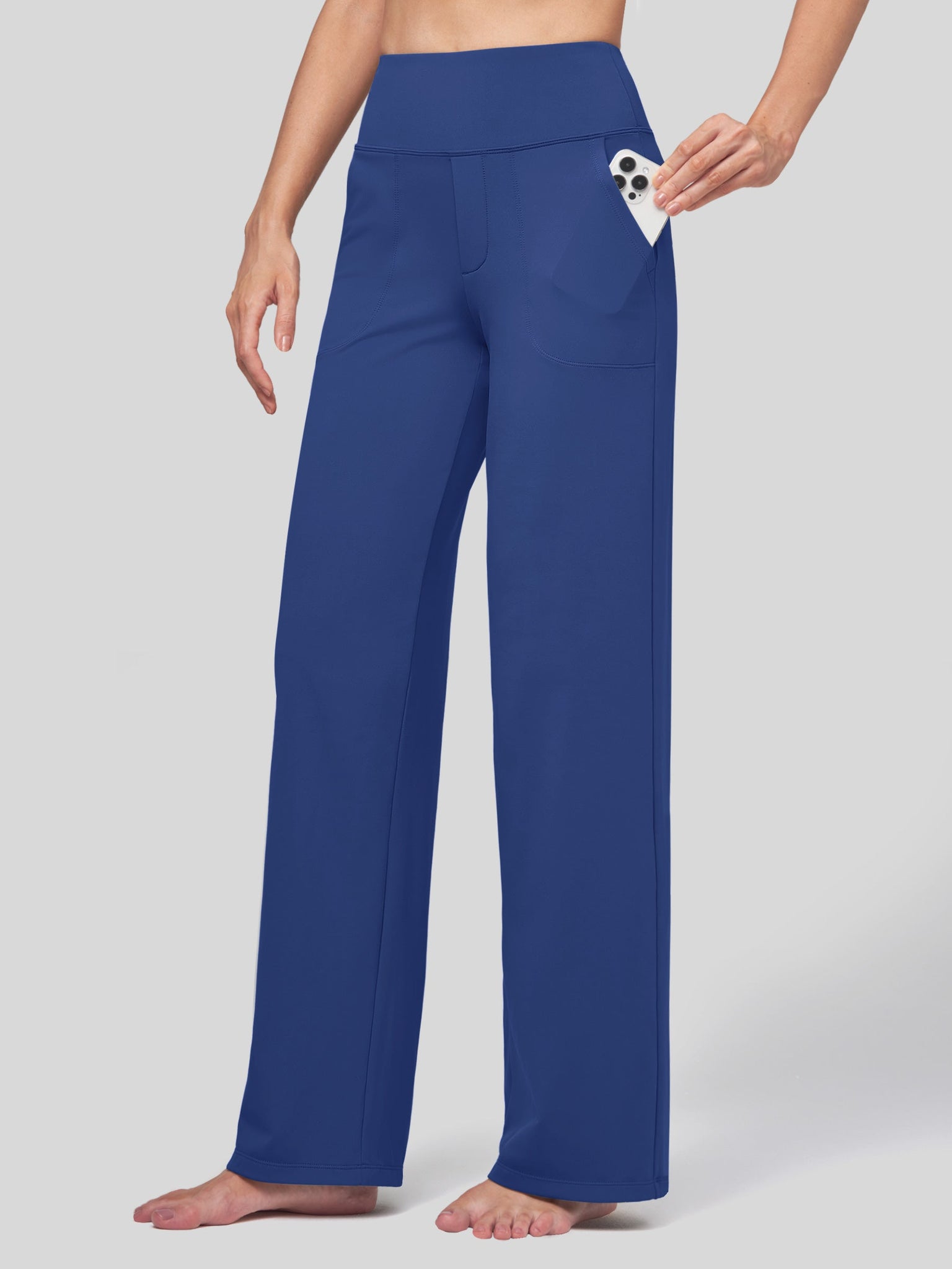 Willit Women's High Rise Yoga Dress Pants 32 Inch in blue