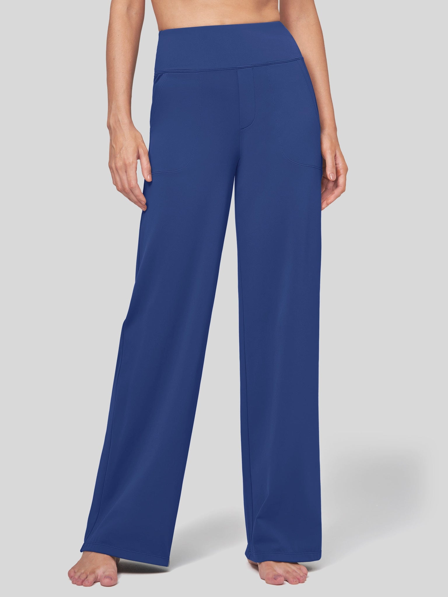 Willit Women's High Rise Yoga Dress Pants 30 Inch in blue
