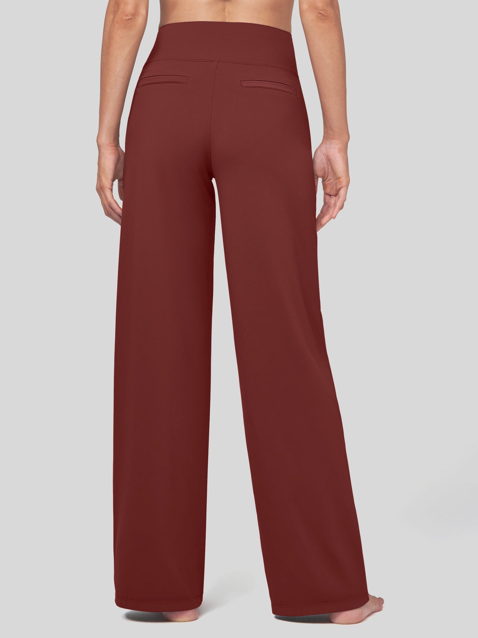 Willit Women's High Rise Yoga Dress Pants 30 Inch in red