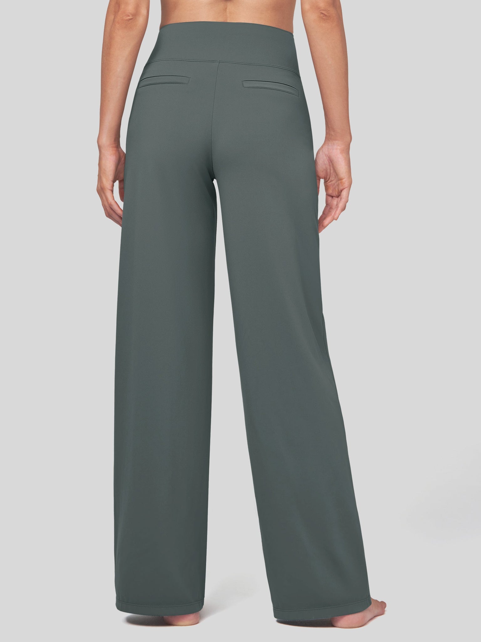 Willit Women's High Rise Yoga Dress Pants 30 Inch in green