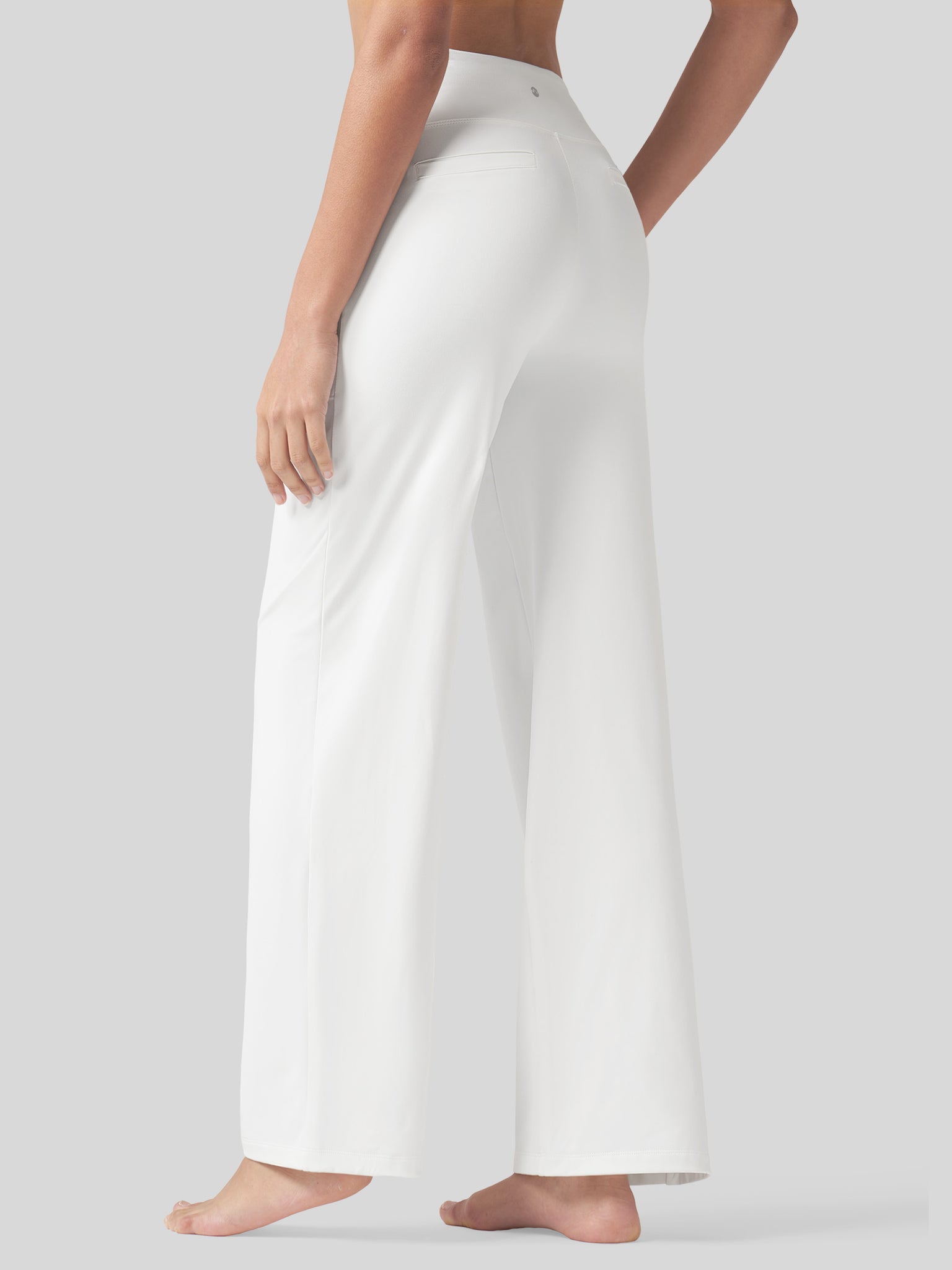 Willit Women's High Rise Yoga Dress Pants 32 Inch in white