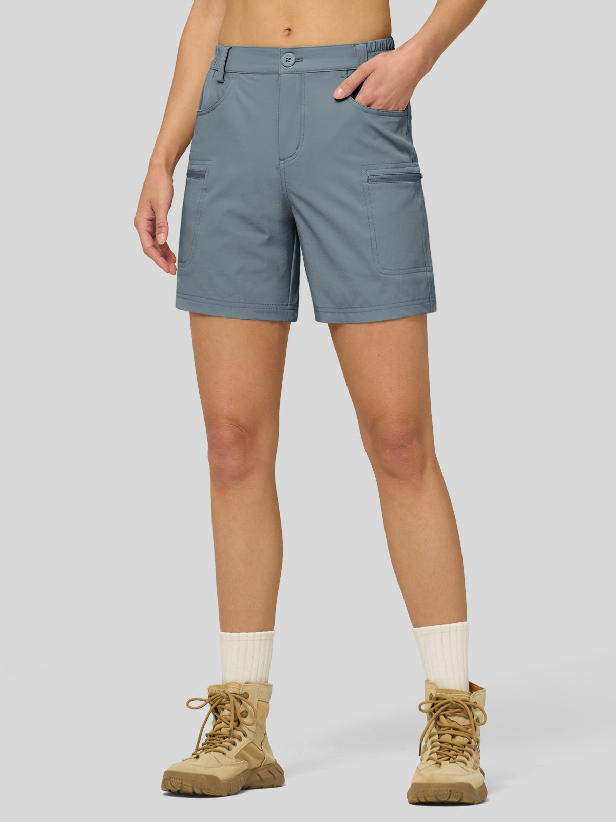 Willit Women's Outdoor Cargo Shorts 6 Inseam in blue1