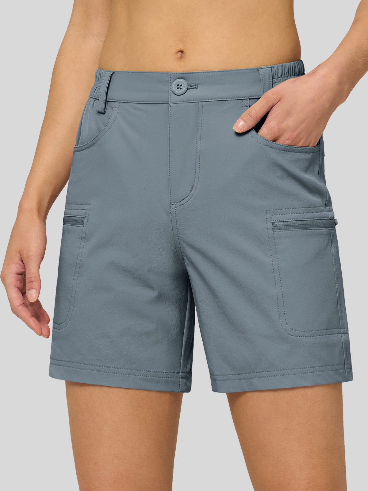 Willit Women's Outdoor Cargo Shorts 6 Inseam in blue2
