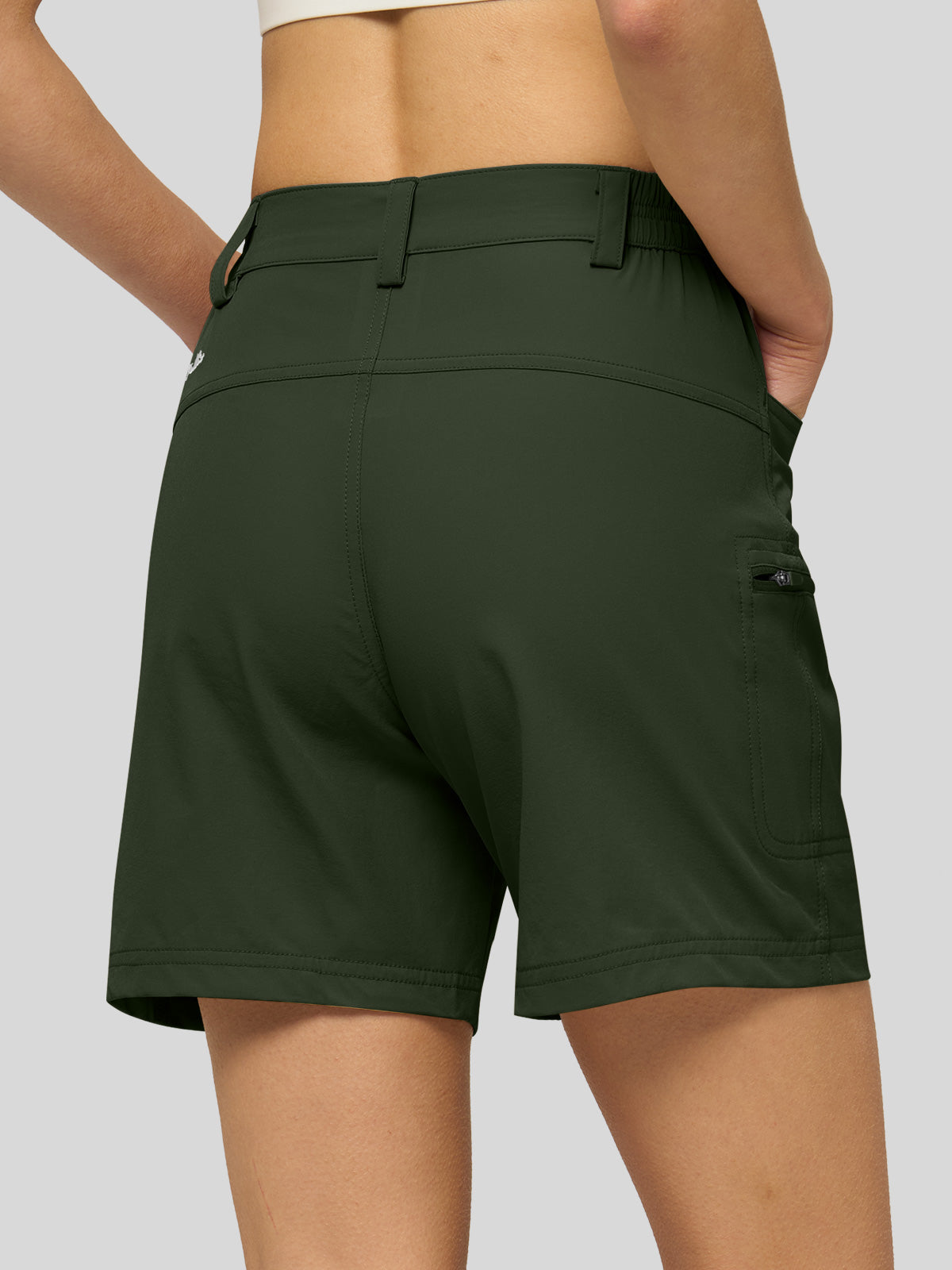 Willit Women's Outdoor Cargo Shorts 6 Inseam in army green3