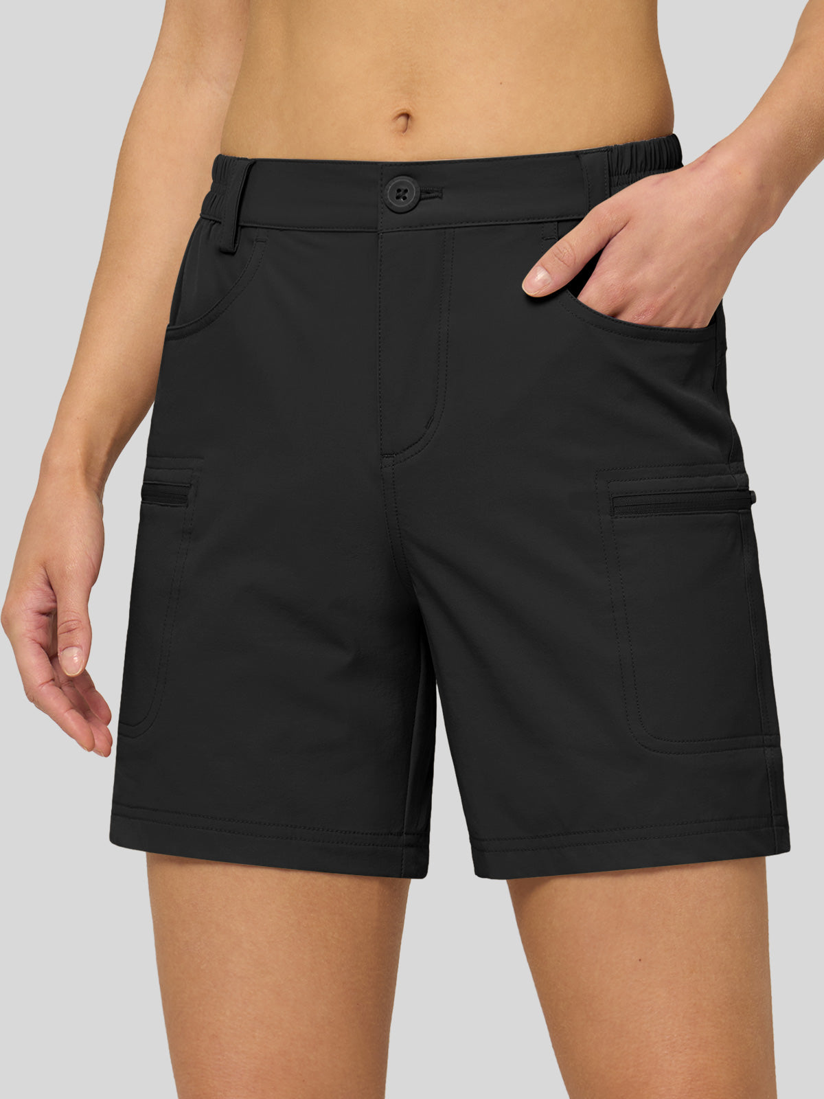 Willit Women's Outdoor Cargo Shorts 6 Inseam in black2