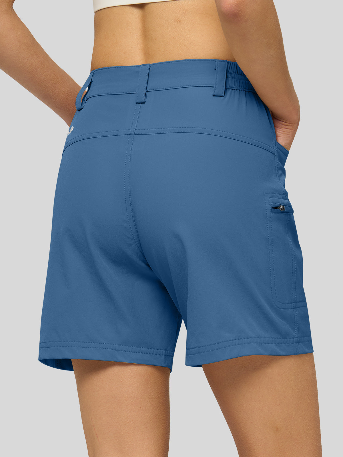 Willit Women's Outdoor Cargo Shorts 6 Inseam in blueashes3