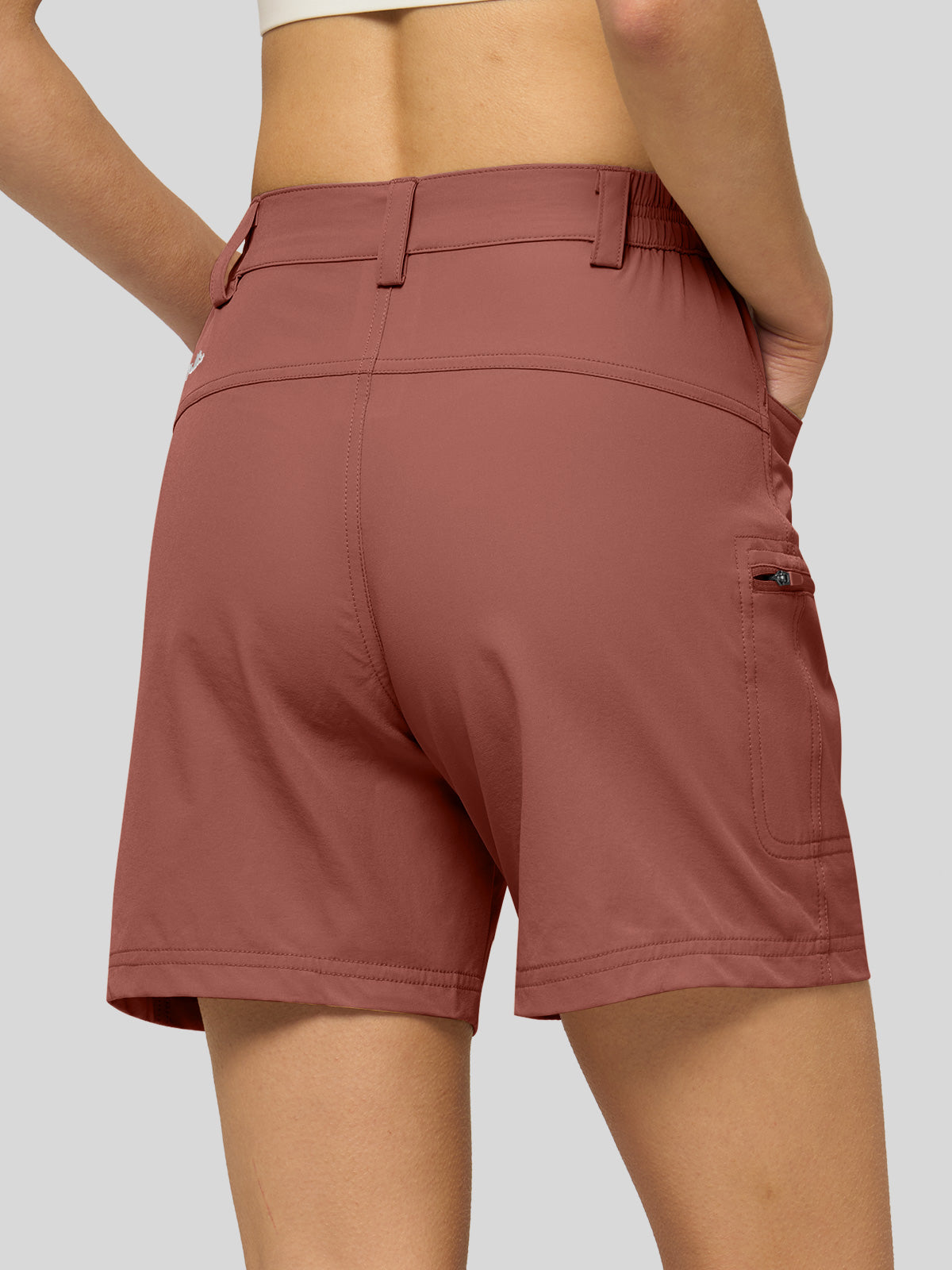 Willit Women's Outdoor Cargo Shorts 6 Inseam in cacao3
