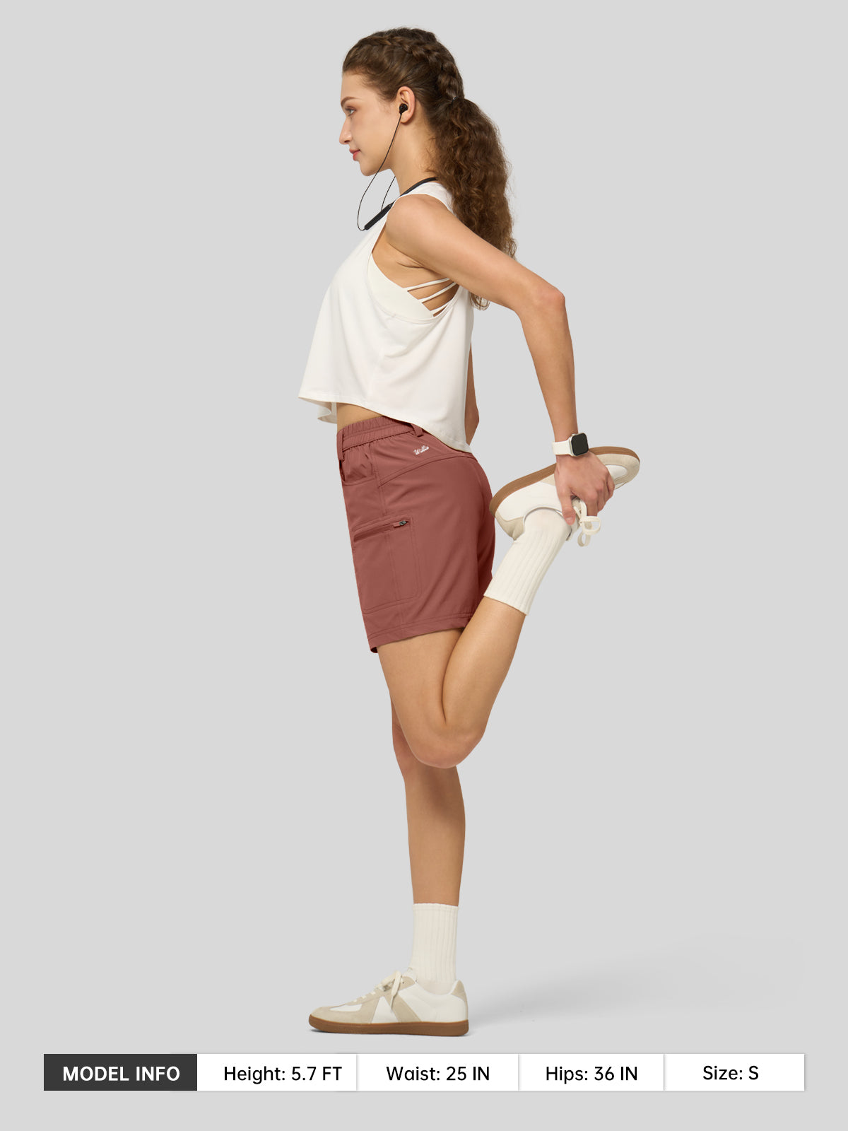 Willit Women's Outdoor Cargo Shorts 6 Inseam in cacao5