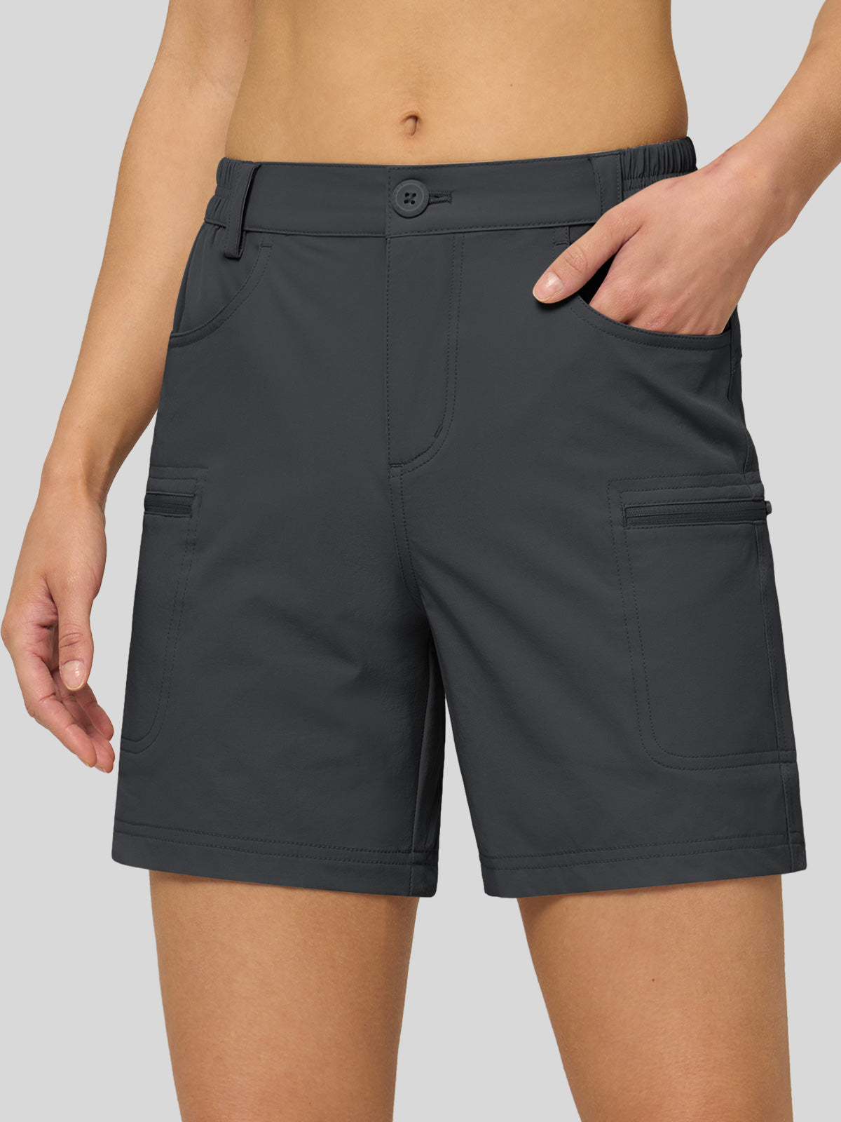 Willit Women's Outdoor Cargo Shorts 6 Inseam in deep gray1