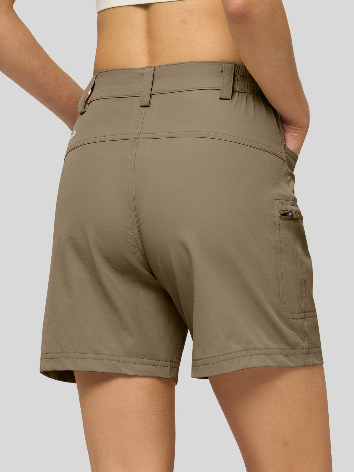 Willit Women's Outdoor Cargo Shorts 6 Inseam in deep khaki3