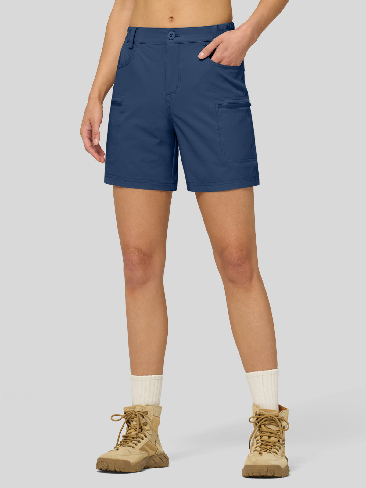 Willit Women's Outdoor Cargo Shorts 6 Inseam in navy1