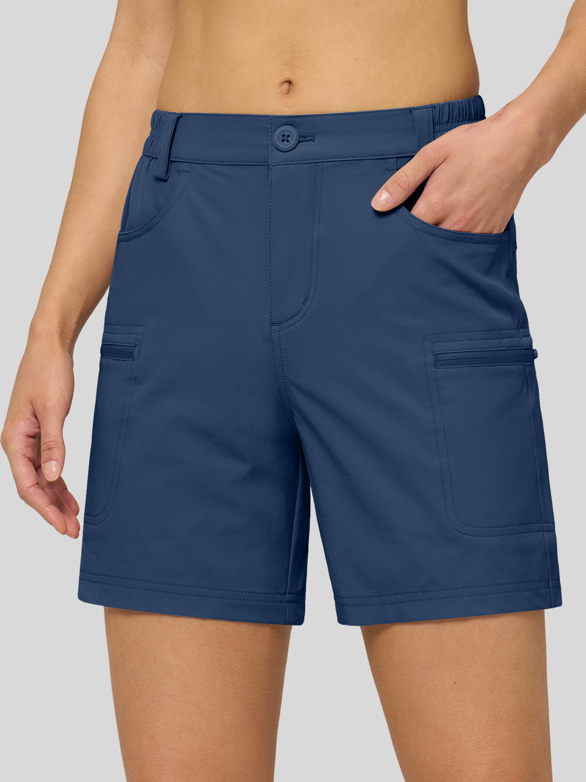 Willit Women's Outdoor Cargo Shorts 6 Inseam in navy2