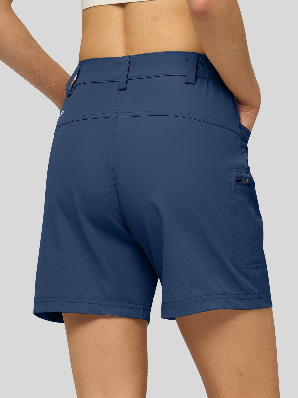 Willit Women's Outdoor Cargo Shorts 6 Inseam in navy3