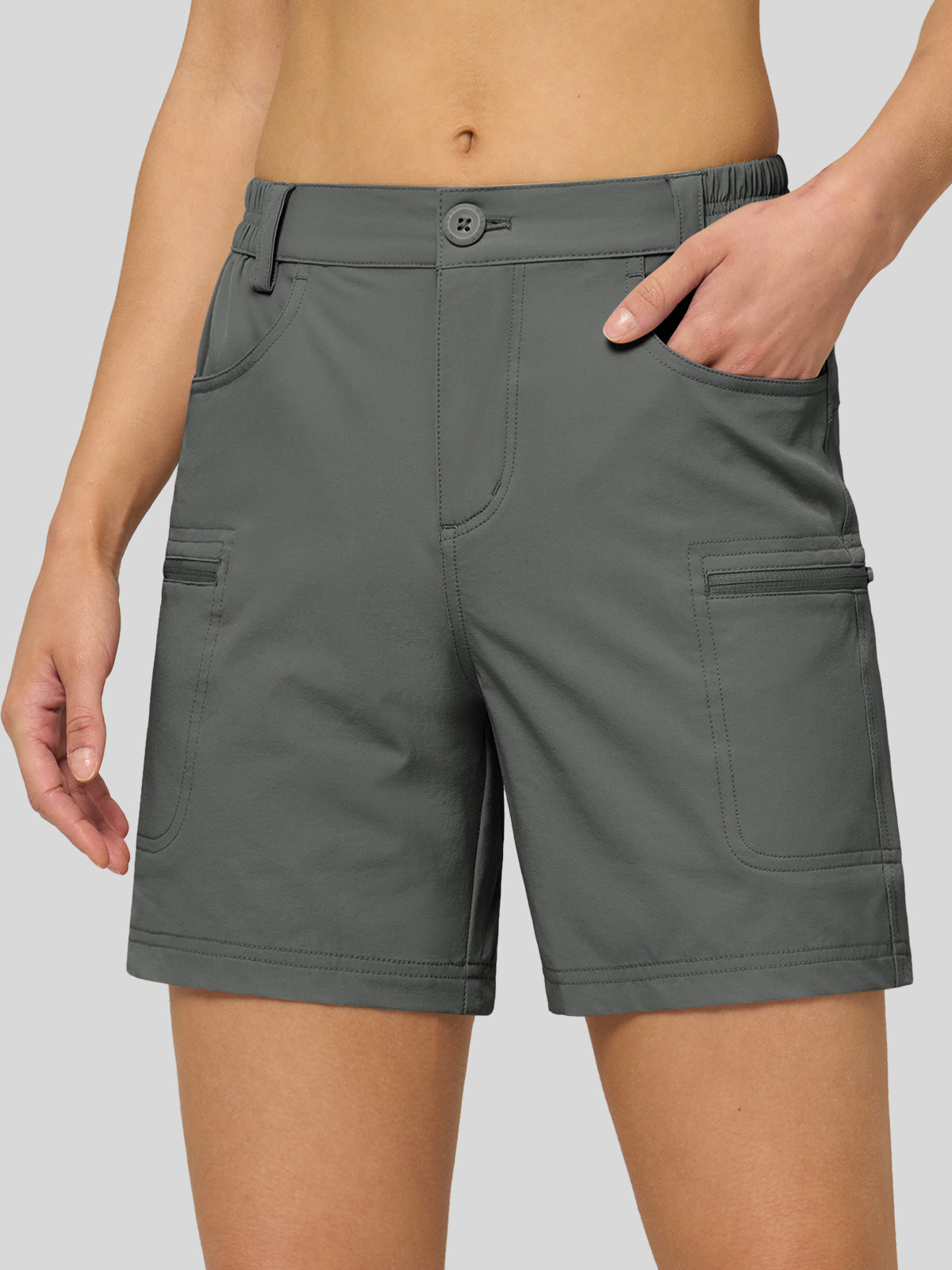 Willit Women's Outdoor Cargo Shorts 6 Inseam in steel gray2