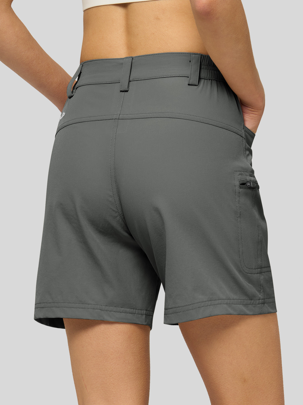 Willit Women's Outdoor Cargo Shorts 6 Inseam in steel gray3