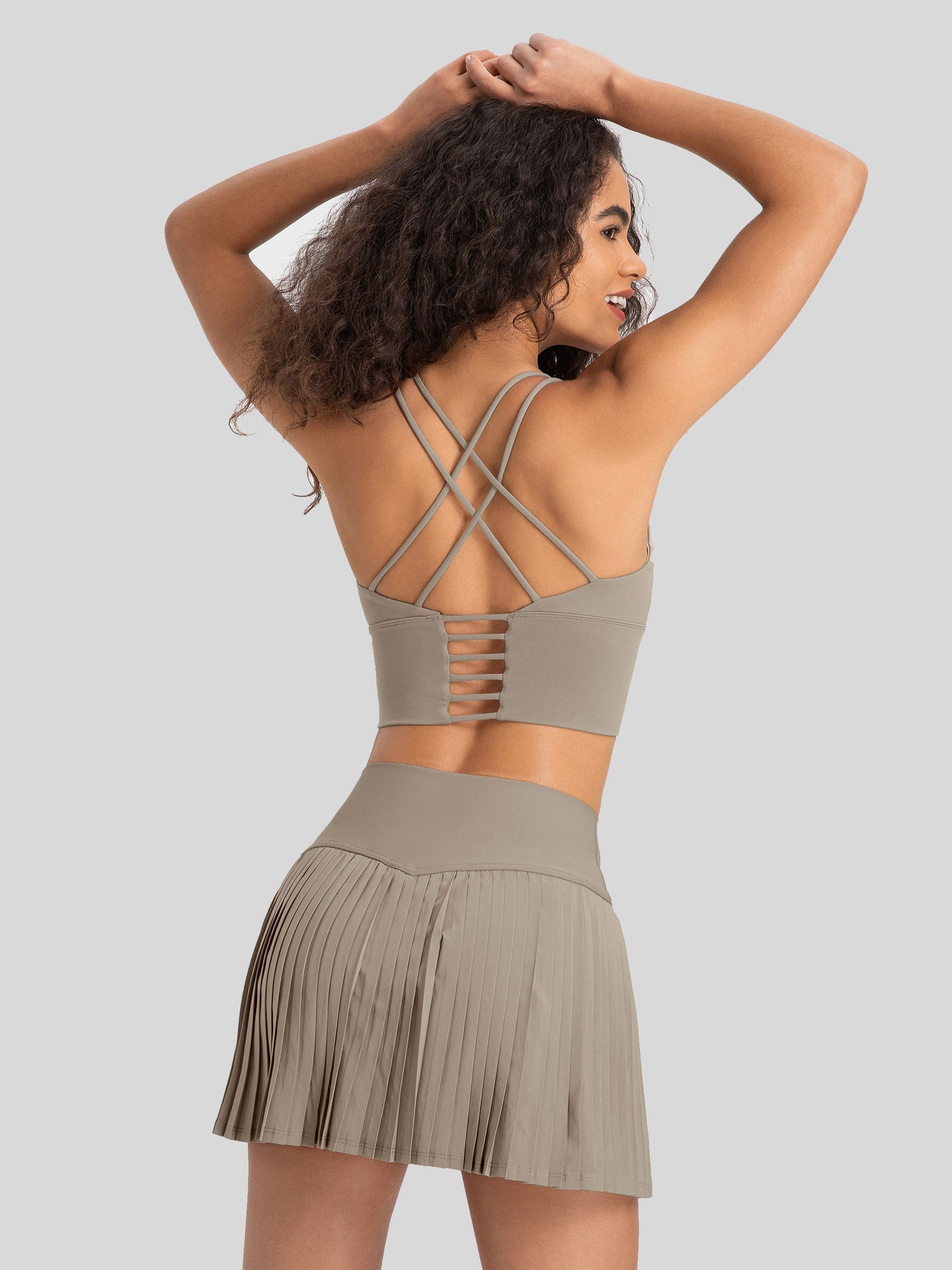 Womens Light Support Yoga Bra dark gray