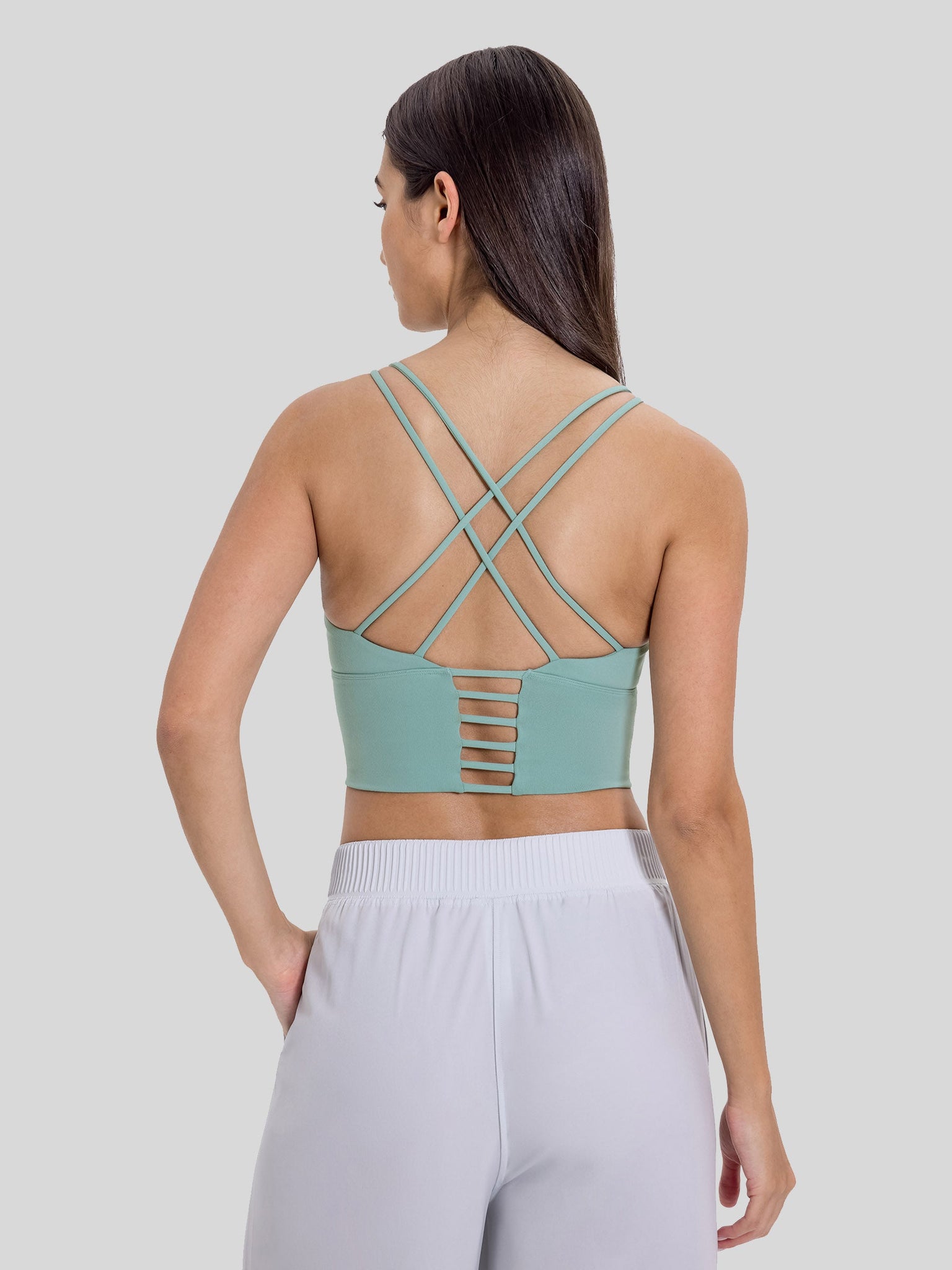 Womens Light Support Yoga Bra beryl green