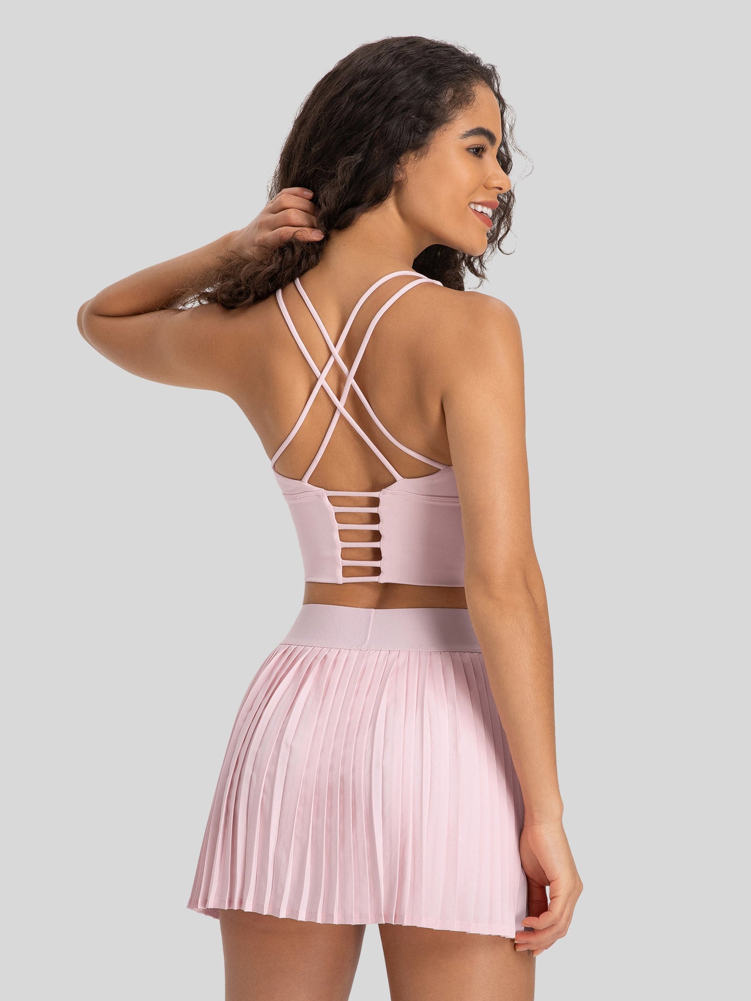 Womens Light Support Yoga Bra light pink