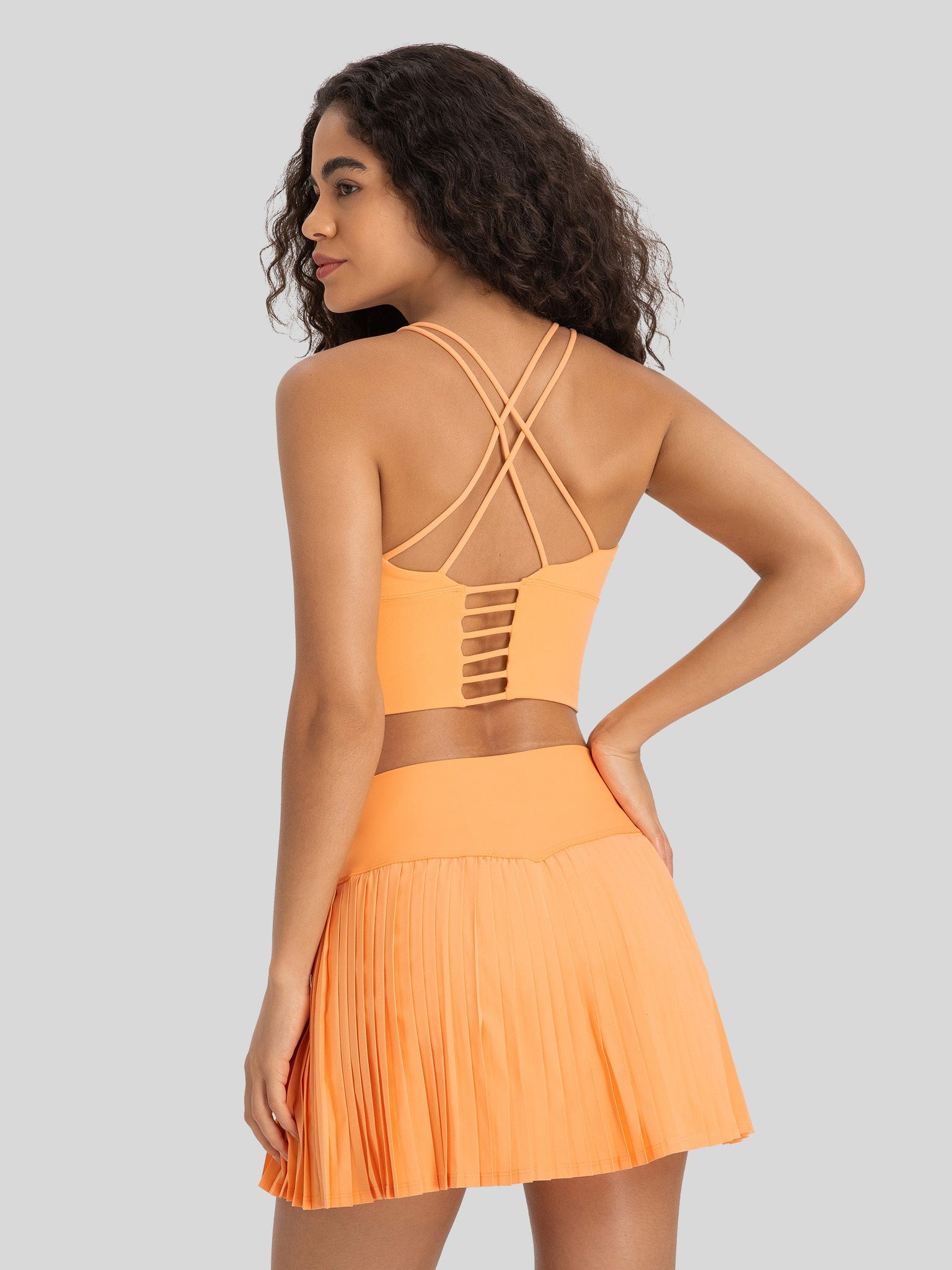 Womens Light Support Yoga Bra orange