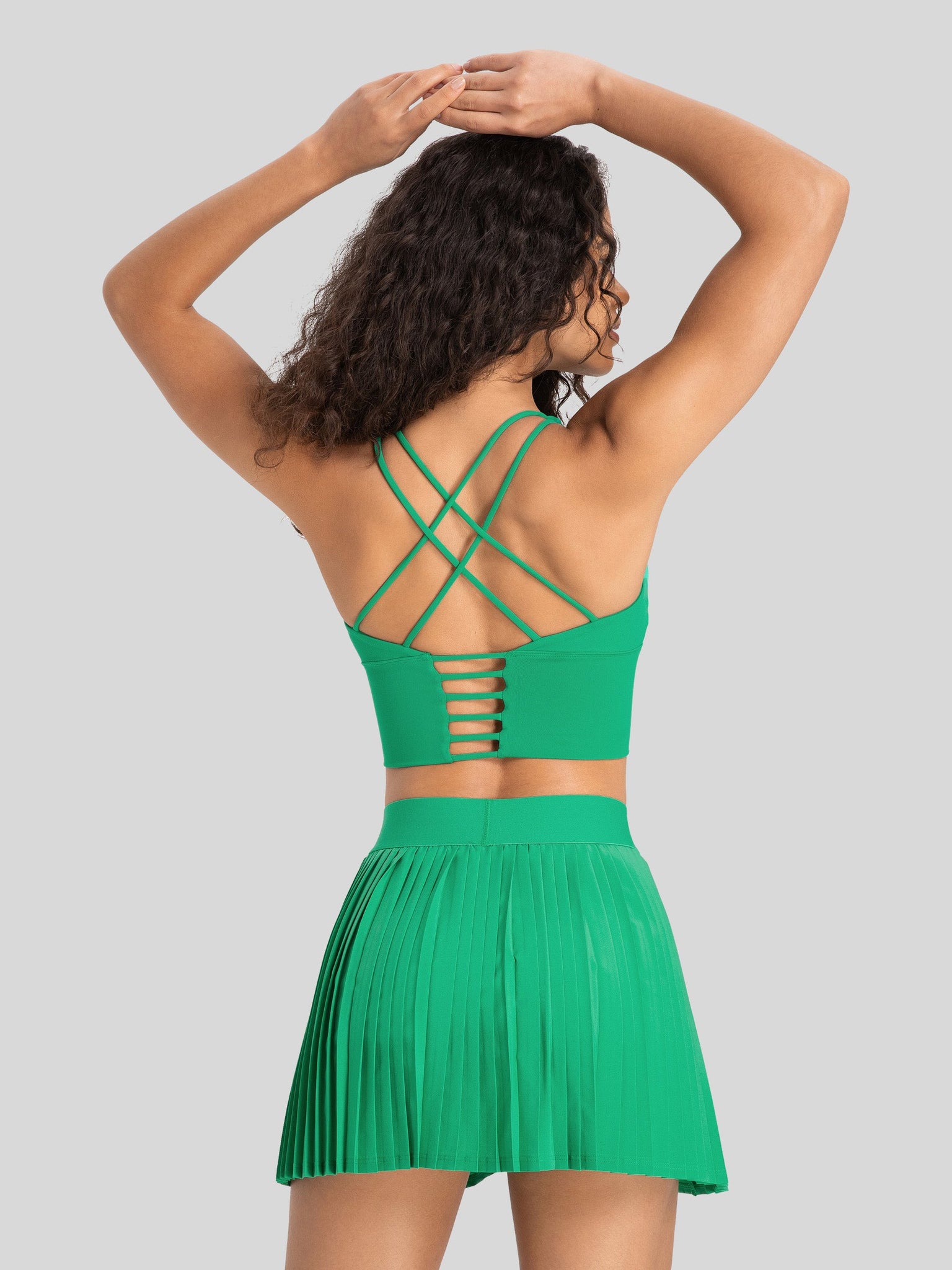 Womens Light Support Yoga Bra green
