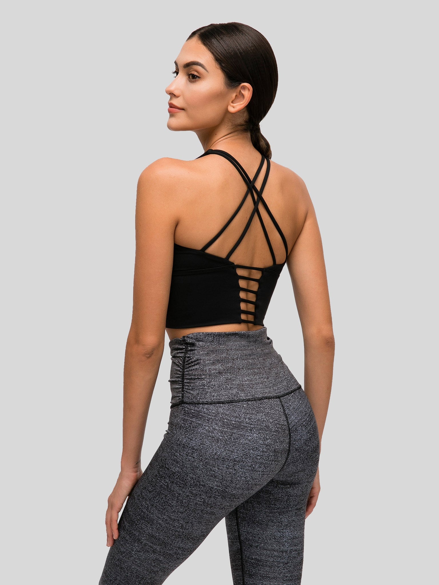 Womens Light Support Yoga Bra black