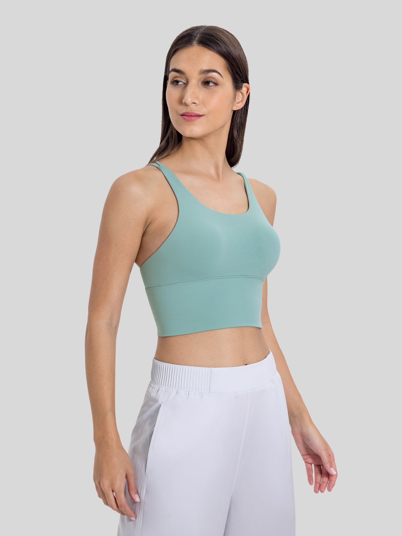 Womens Light Support Yoga Bra beryl green
