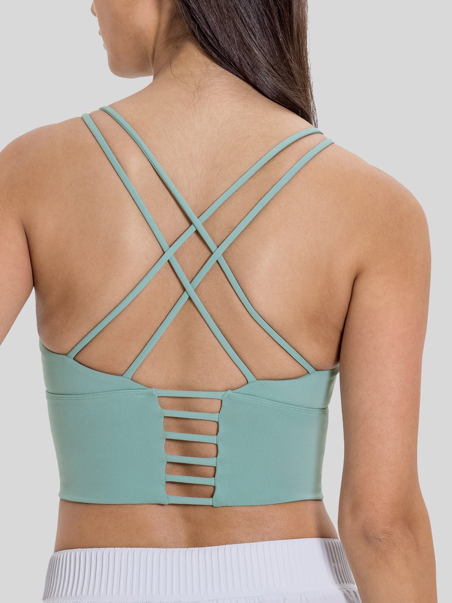 Womens Light Support Yoga Bra beryl green
