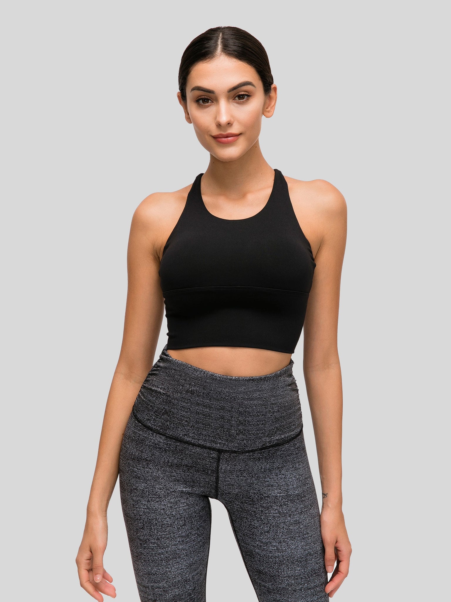 Womens Light Support Yoga Bra black