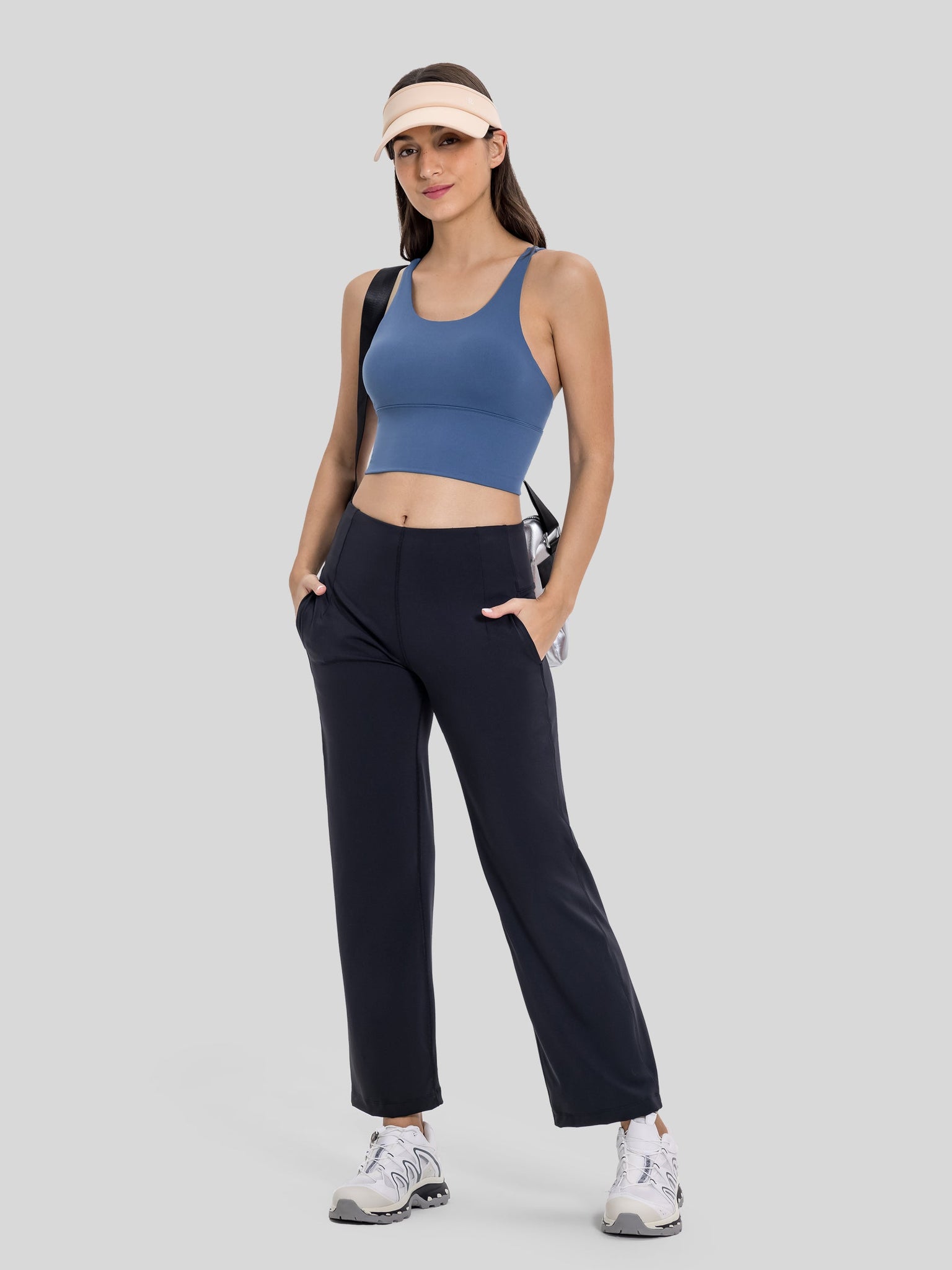 Womens Light Support Yoga Bra blue