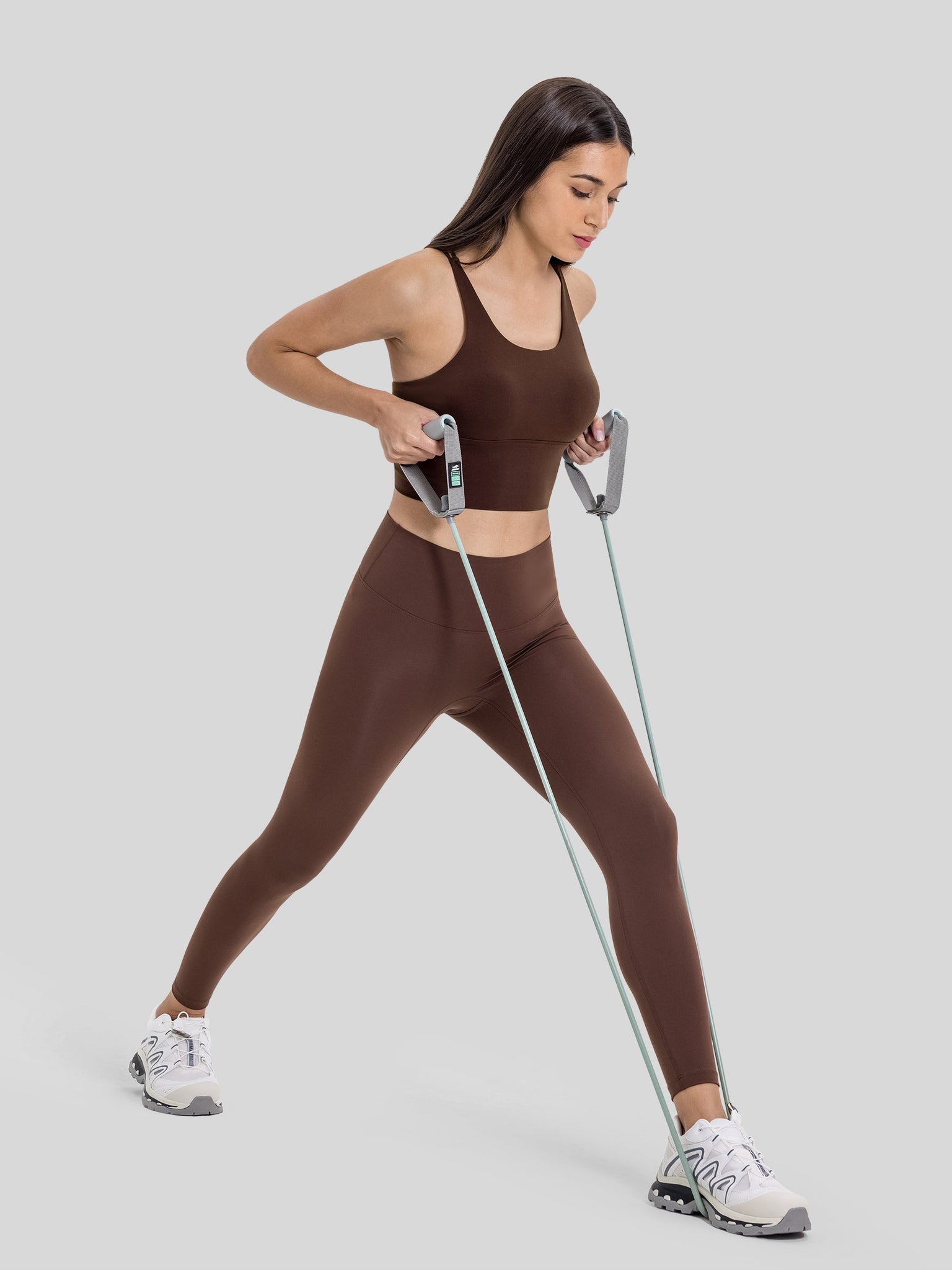 Womens Light Support Yoga Bra coffee
