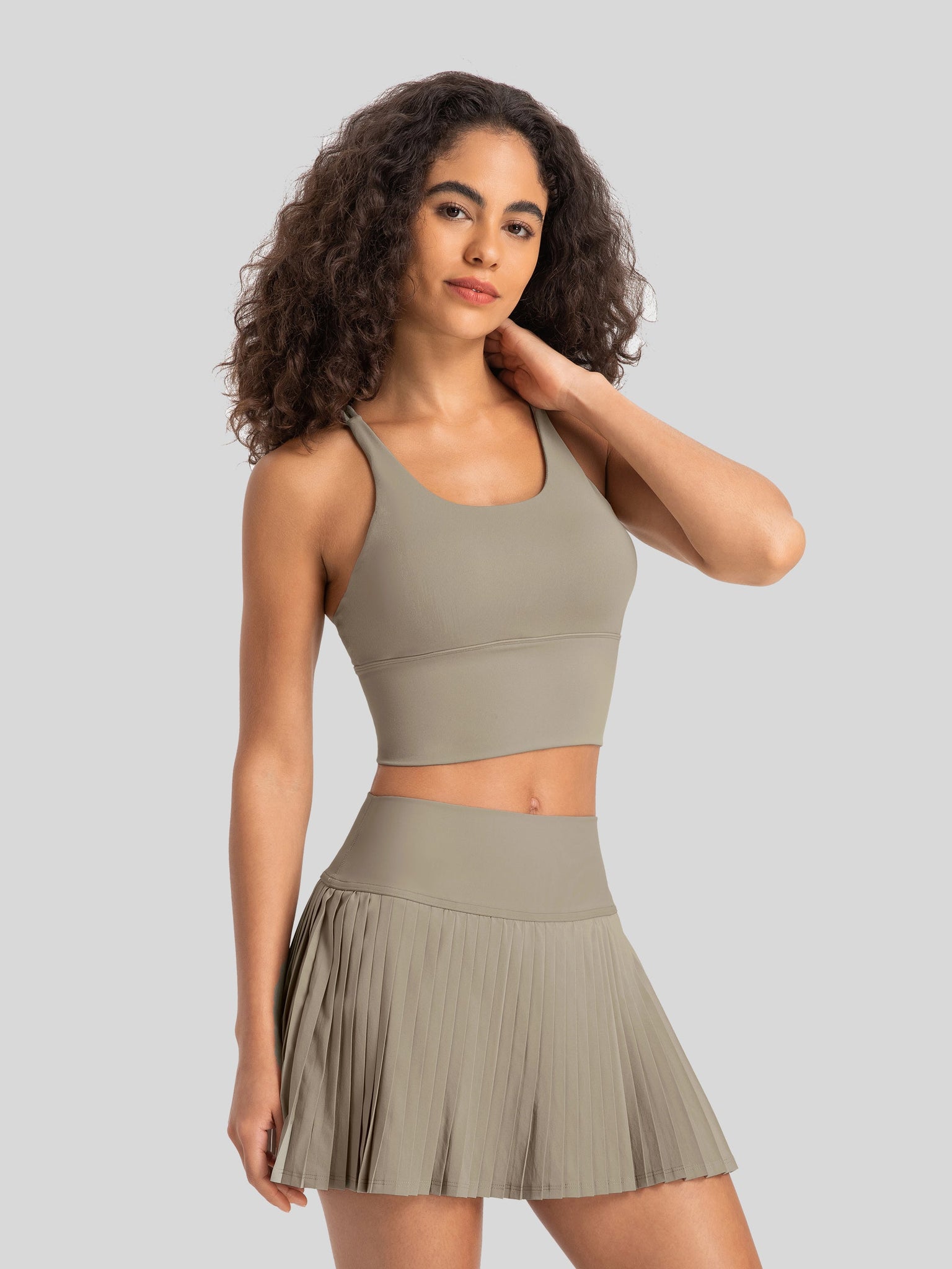 Womens Light Support Yoga Bra dark gray