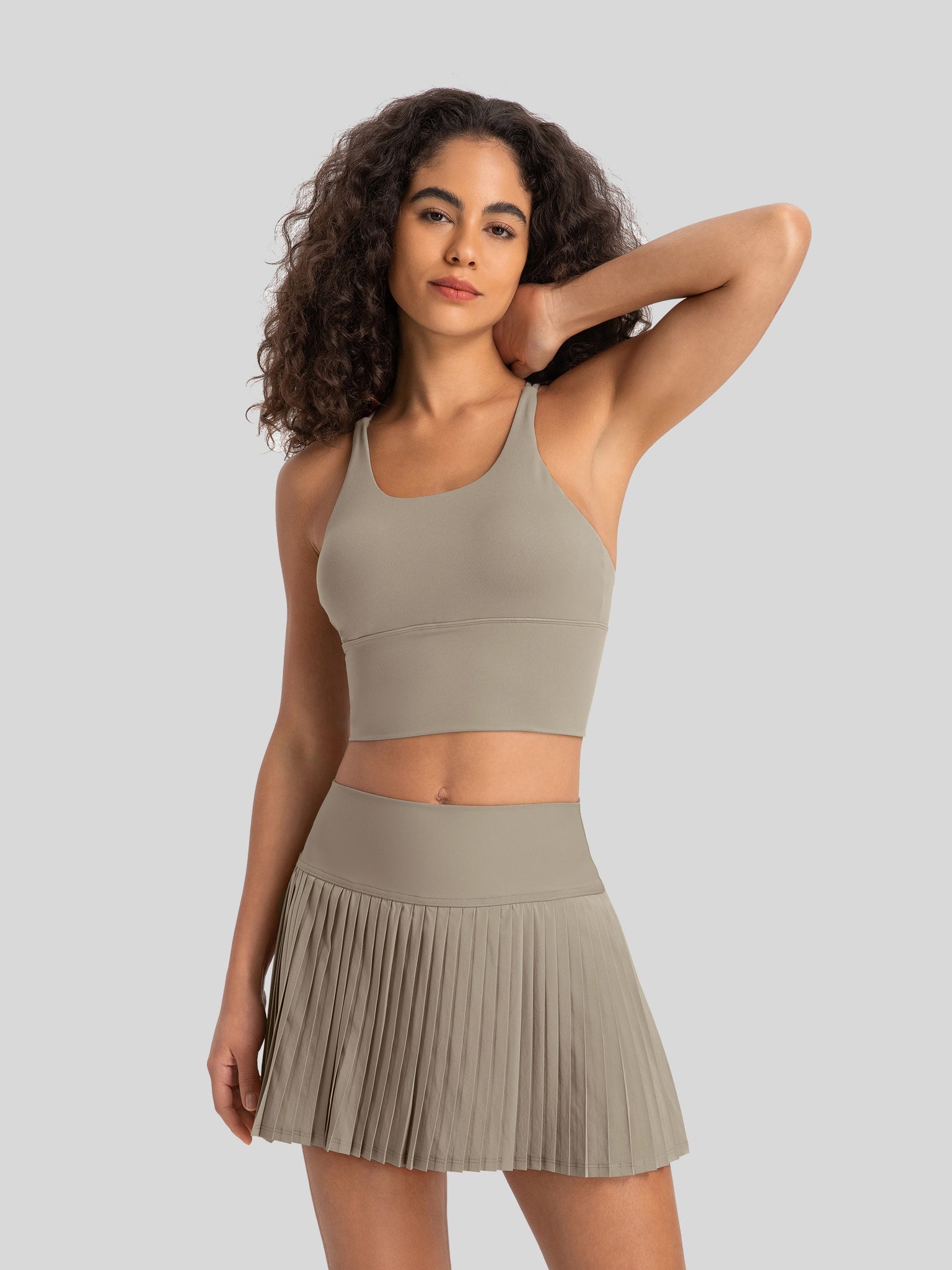 Womens Light Support Yoga Bra dark gray