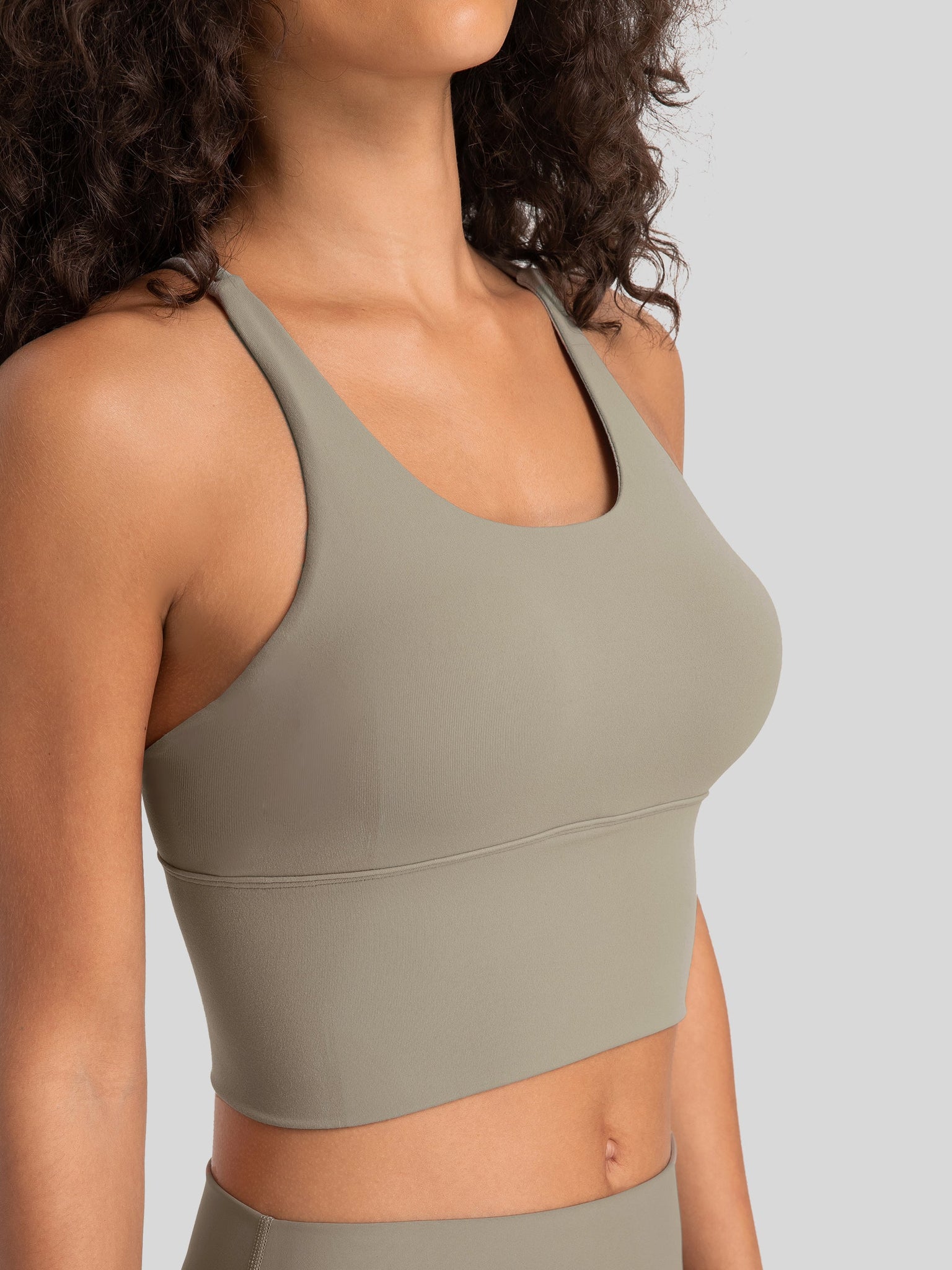 Womens Light Support Yoga Bra dark gray