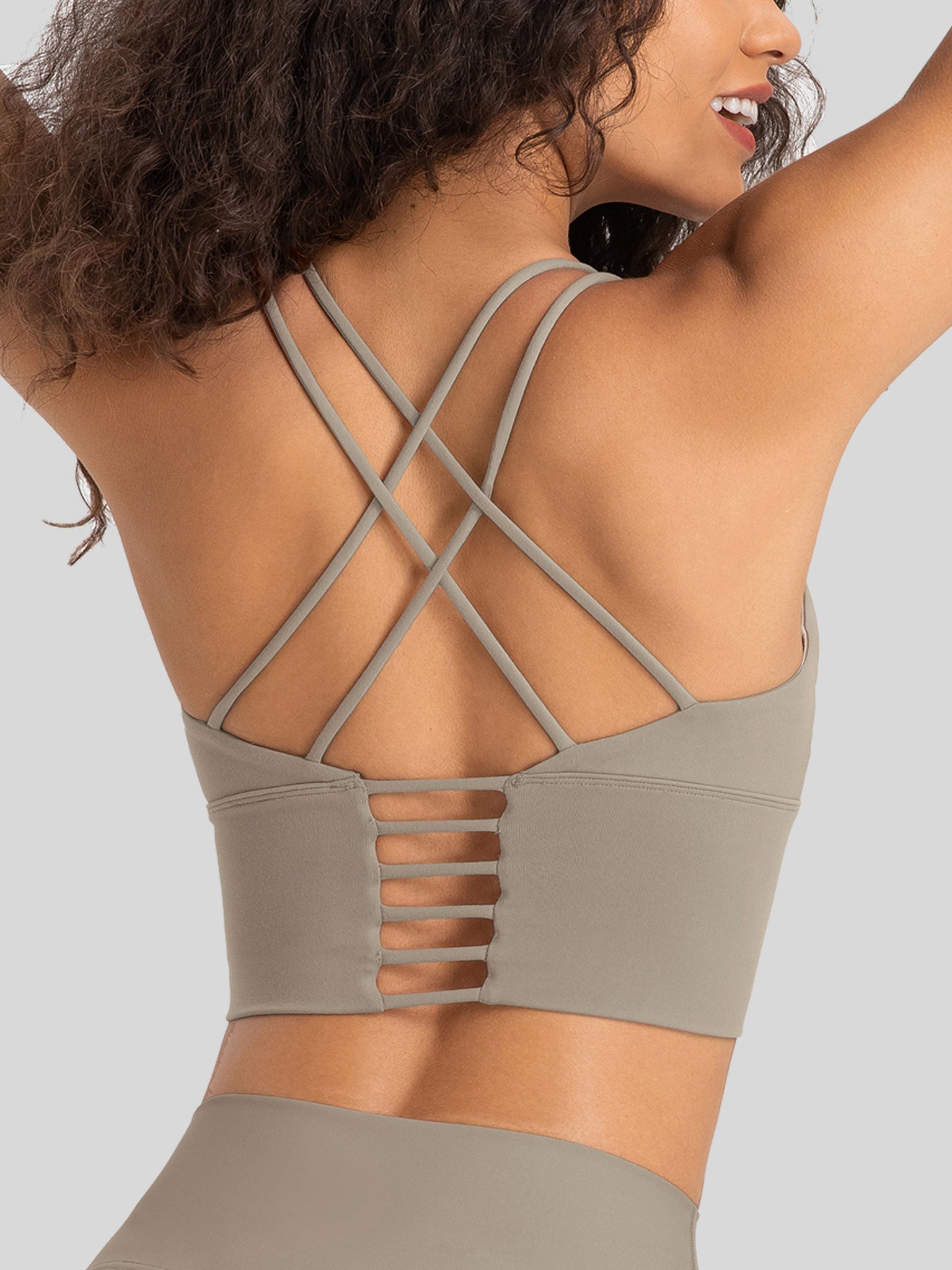 Womens Light Support Yoga Bra dark gray