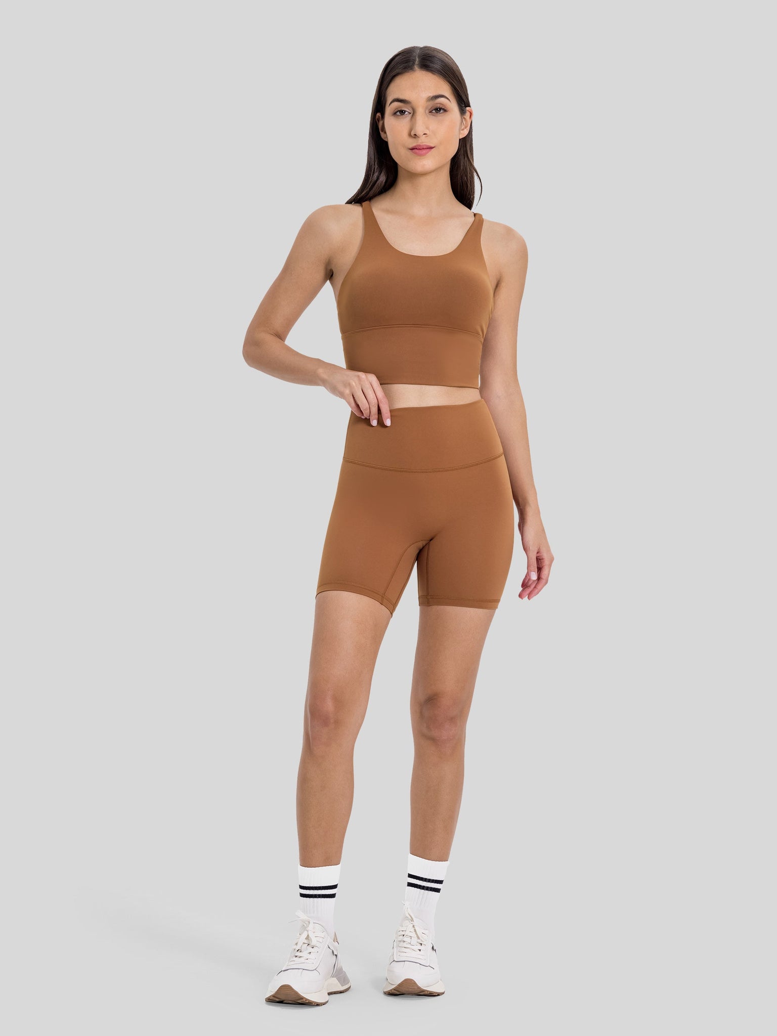 Womens Light Support Yoga Bra dark orange