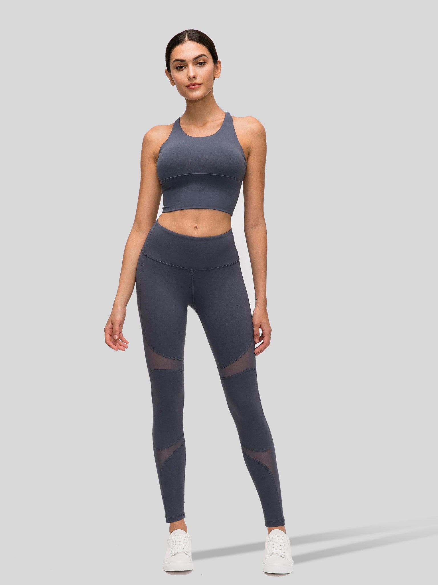 Womens Light Support Yoga Bra gray