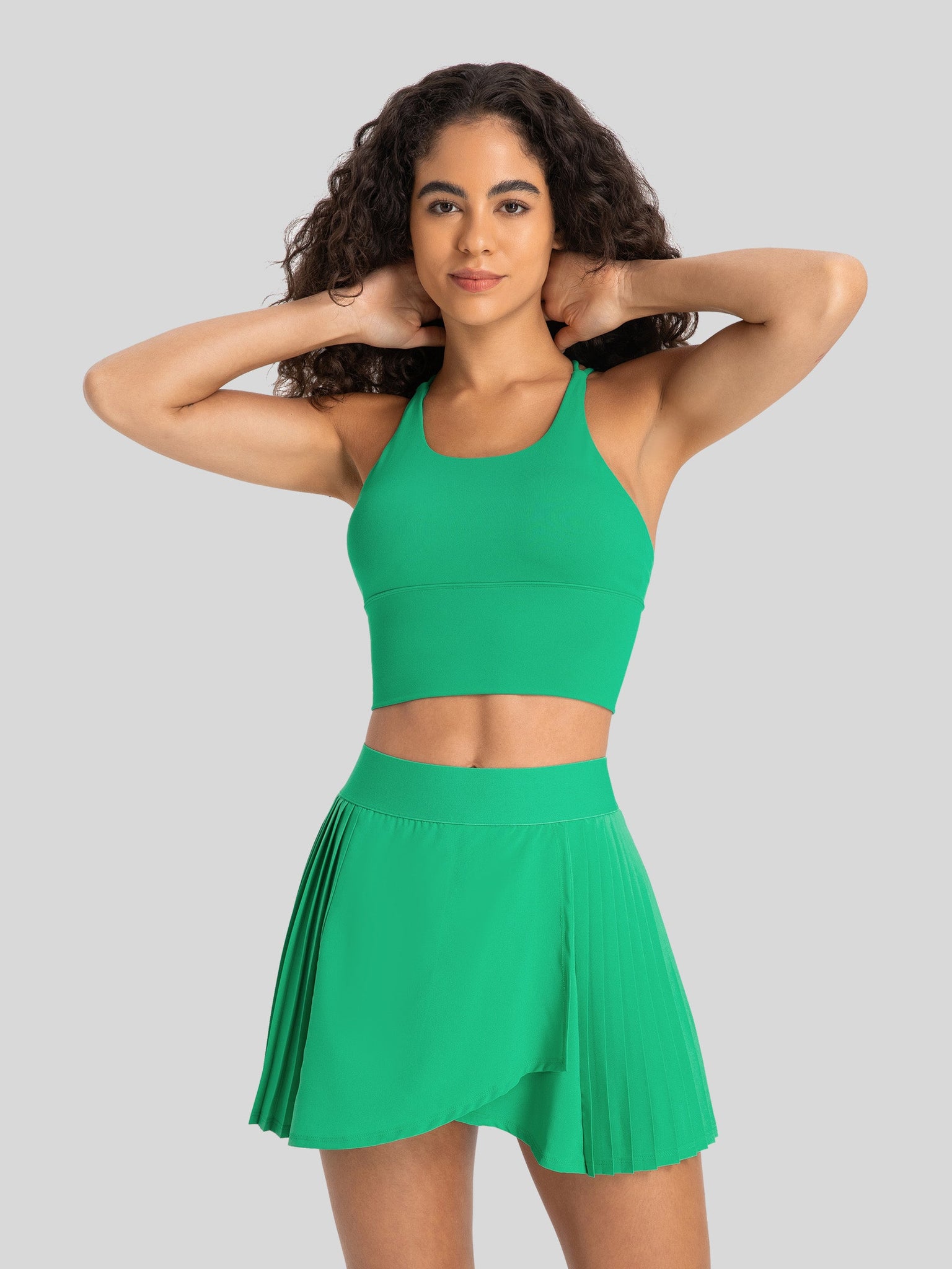 Womens Light Support Yoga Bra green