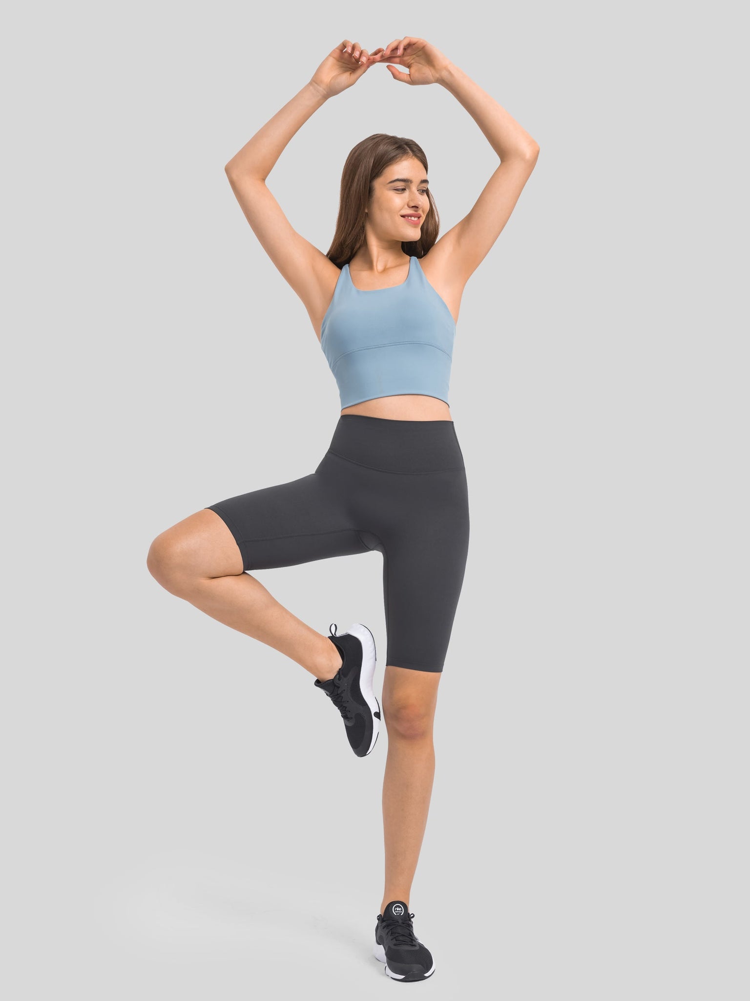 Womens Light Support Yoga Bra light blue