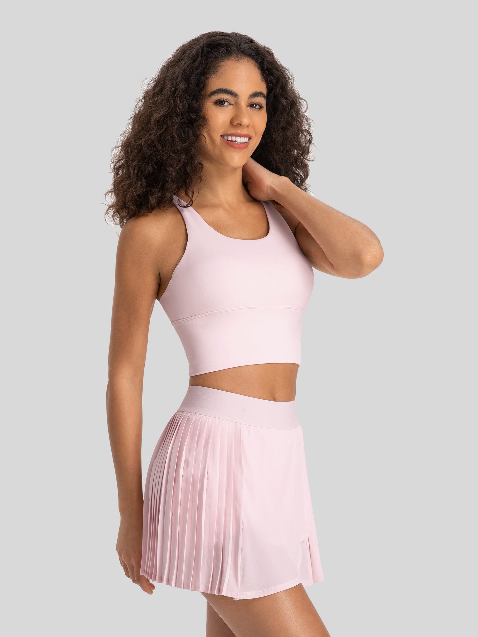Womens Light Support Yoga Bra light pink