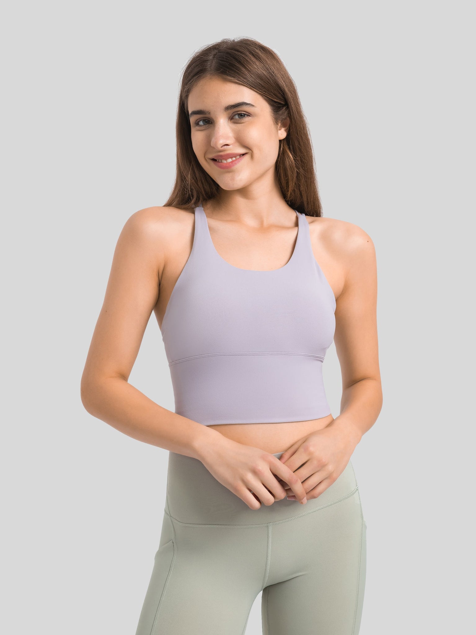 Womens Light Support Yoga Bra light purple