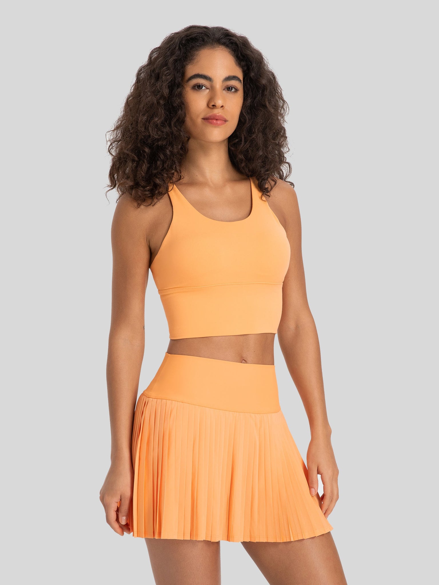 Womens Light Support Yoga Bra orange