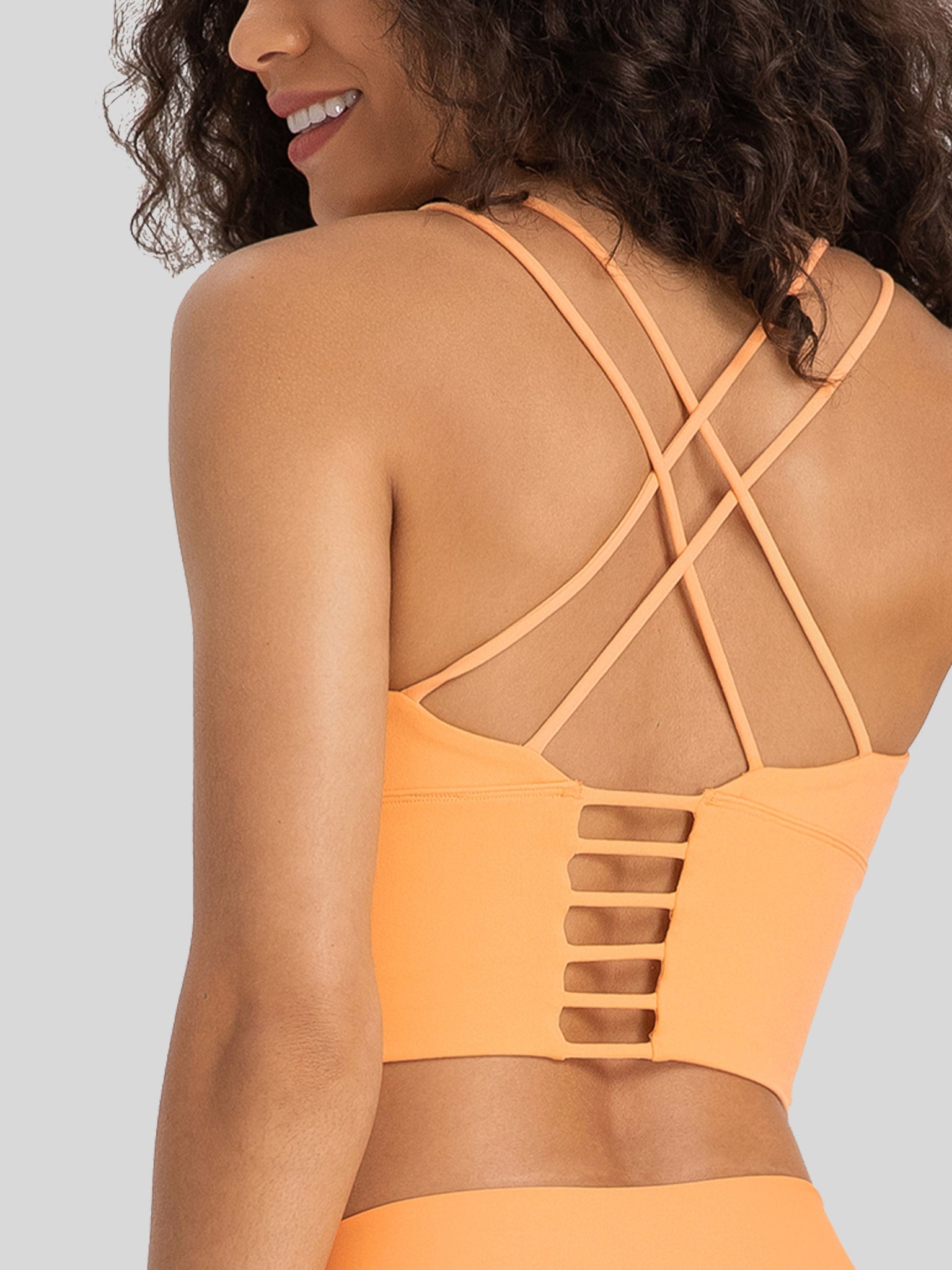 Womens Light Support Yoga Bra orange