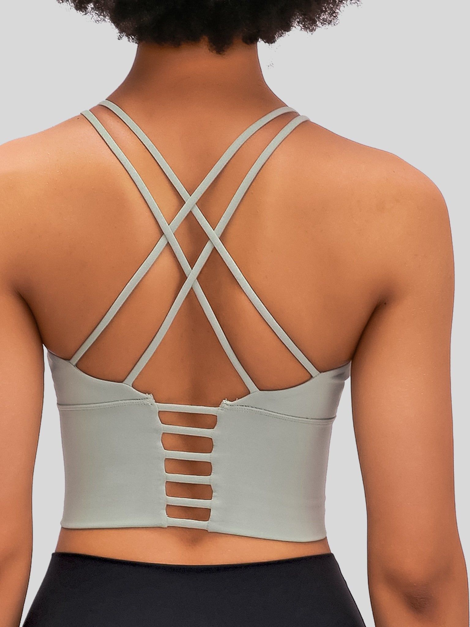 Womens Light Support Yoga Bra pale leaf