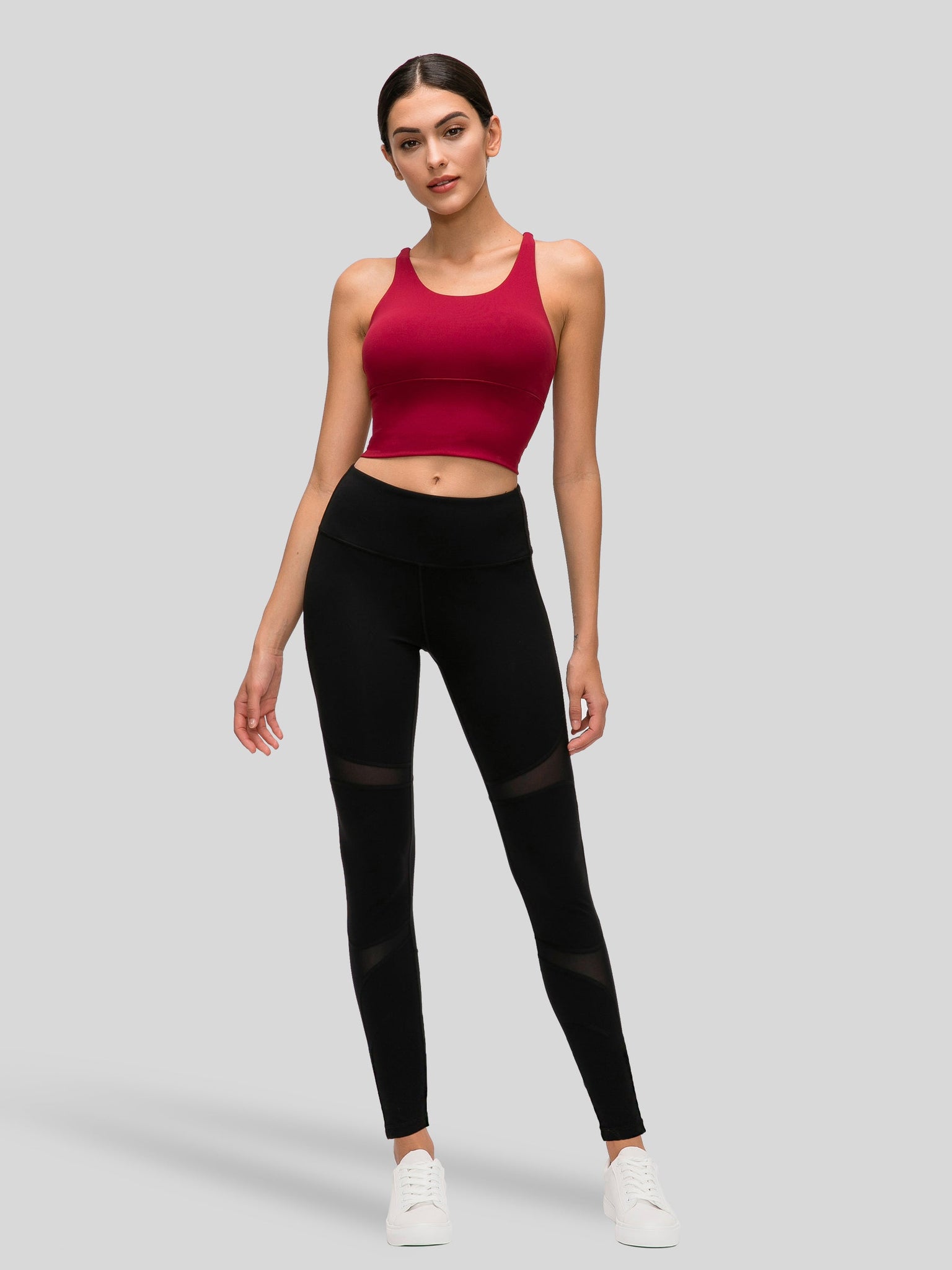 Womens Light Support Yoga Bra red