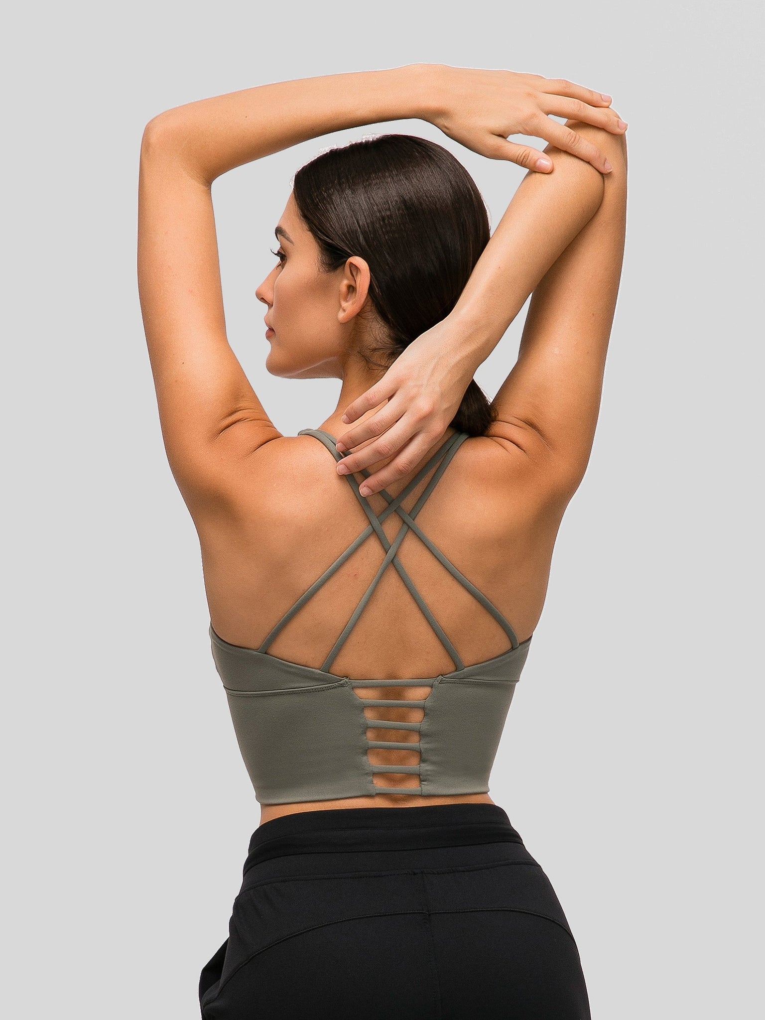 Womens Light Support Yoga Bra sage green