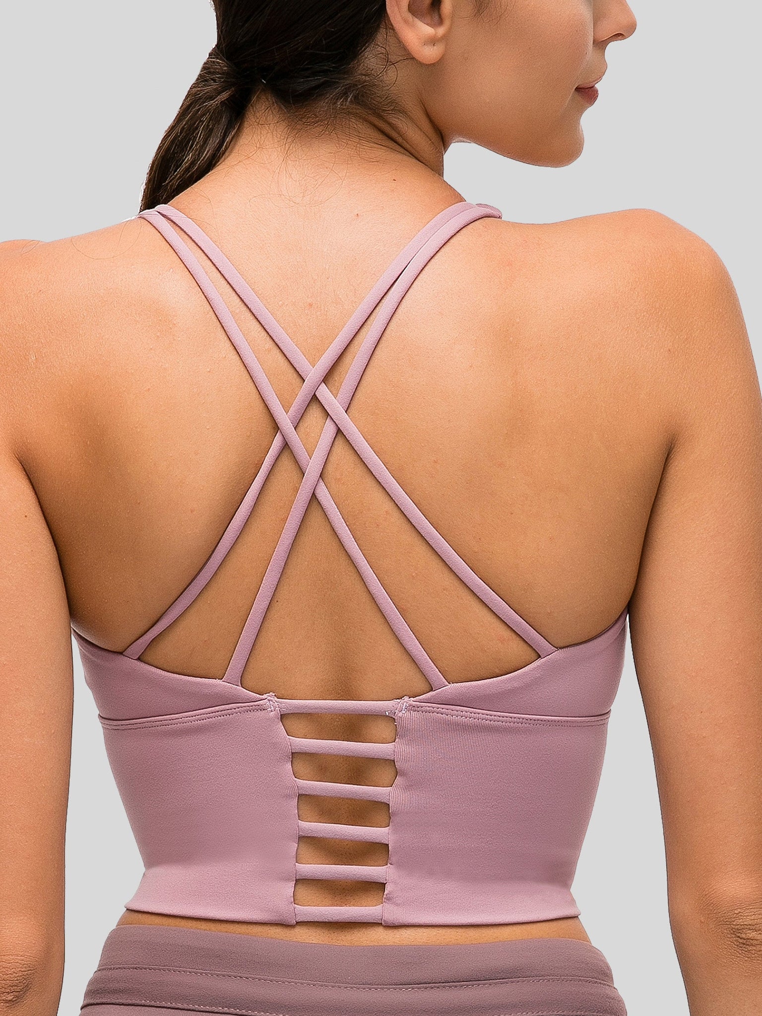 Womens Light Support Yoga Bra violet